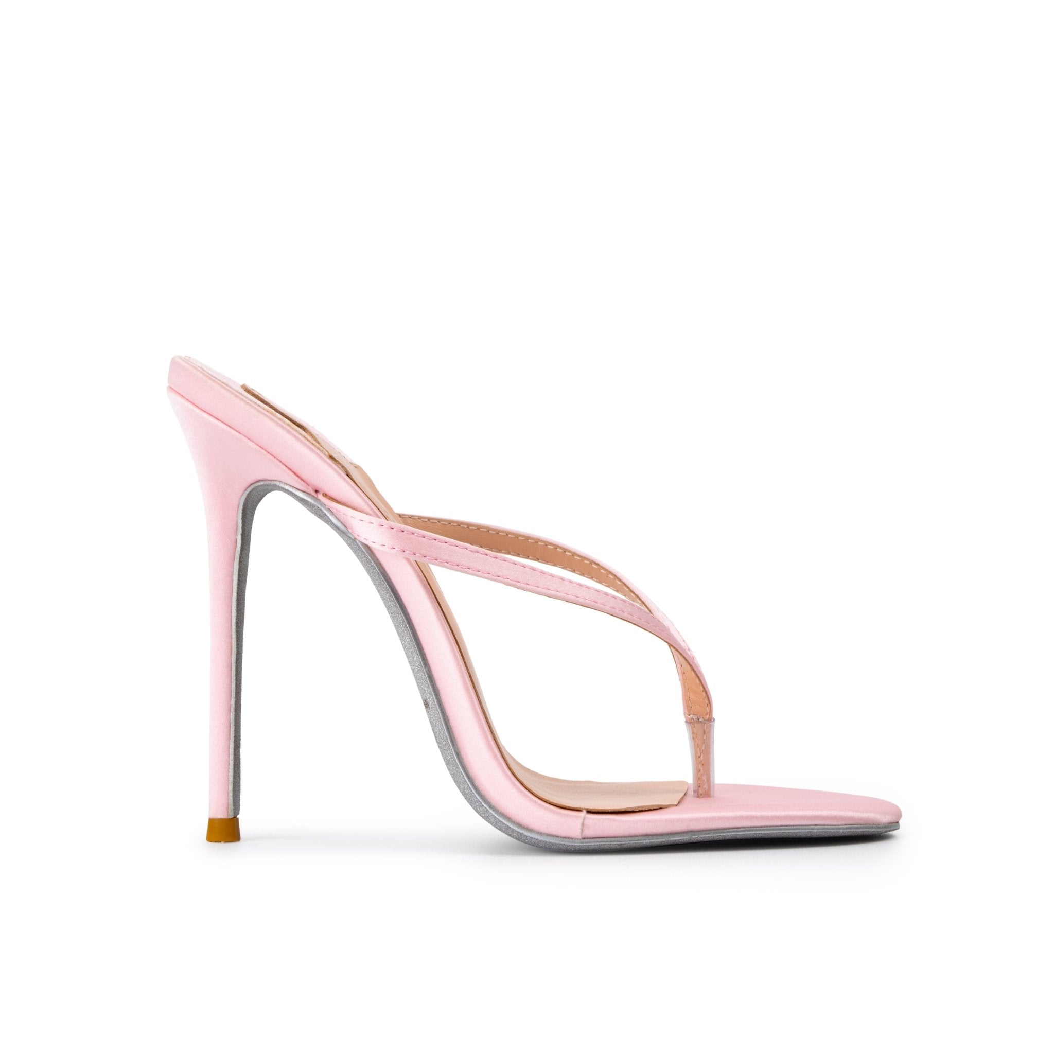 Powder Pink Silk Thong Sandal - Kandee