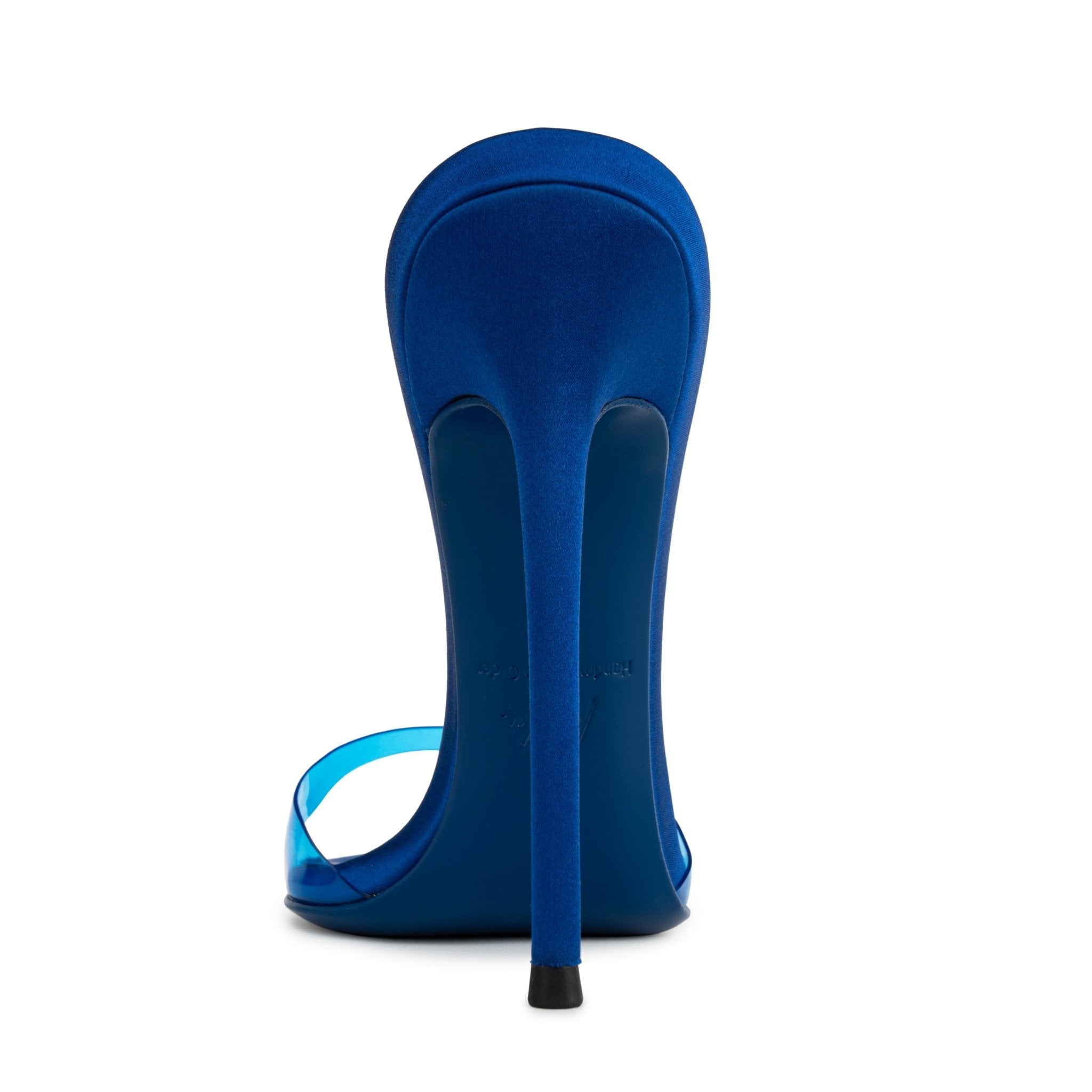 Sapphire Silk Semi transparent PVC Mules - Kandee