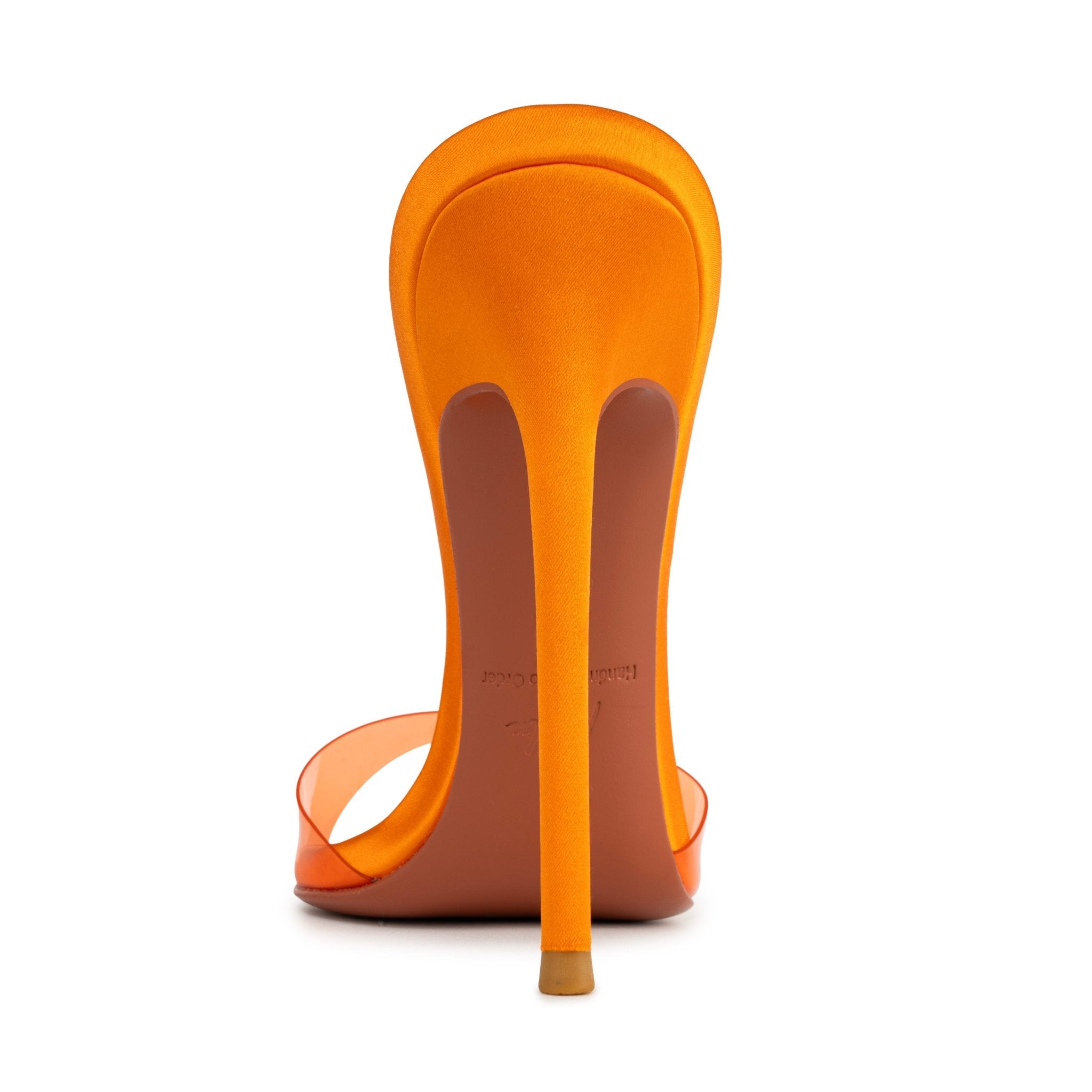 Orange Semi transparent PVC Mules - Kandee