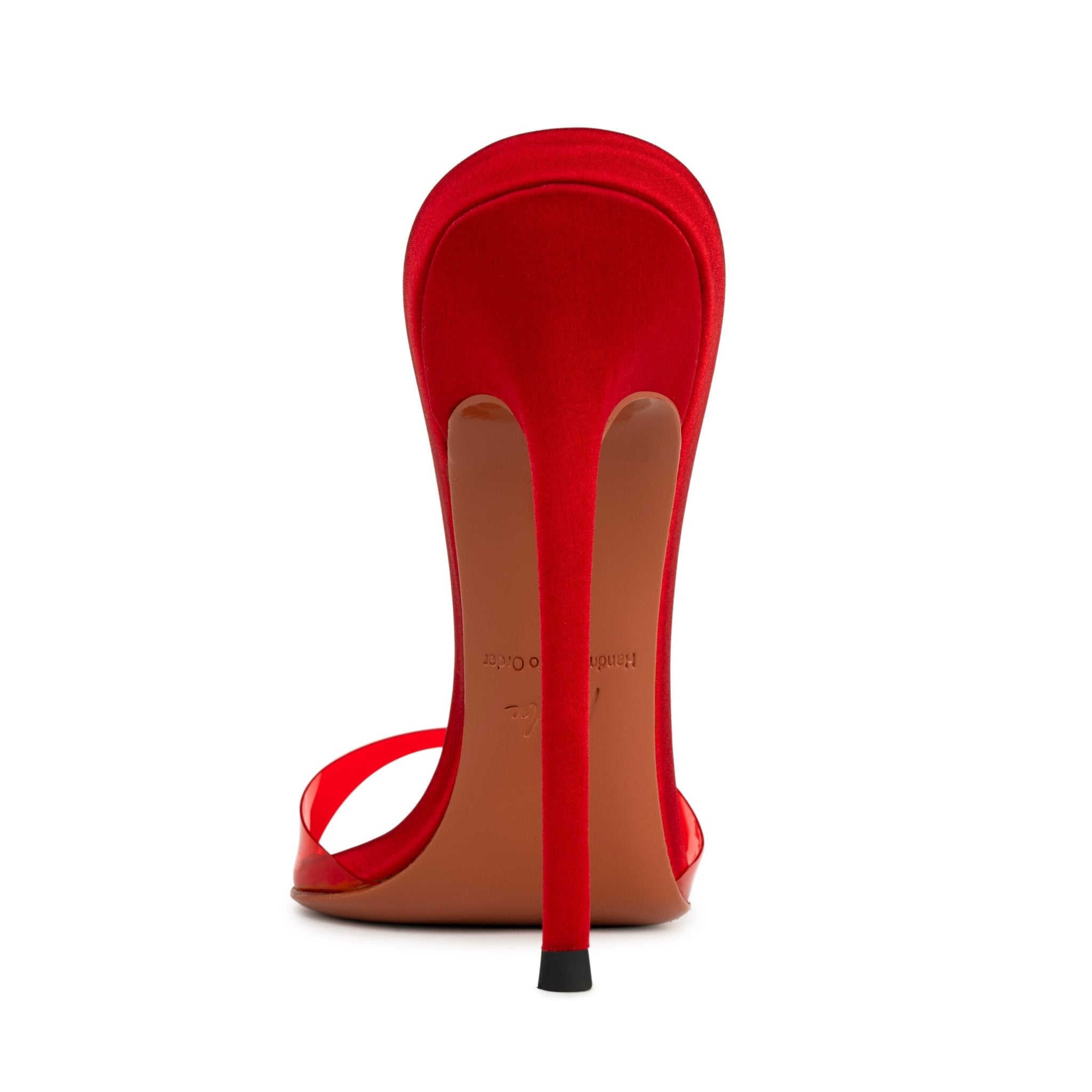 Red Semi transparent PVC Mules - Kandee