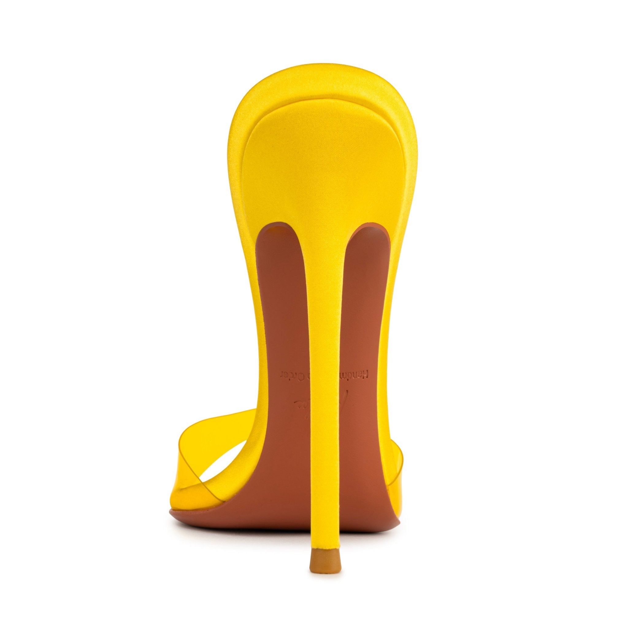 Lemon Semi transparent PVC Mules - Kandee