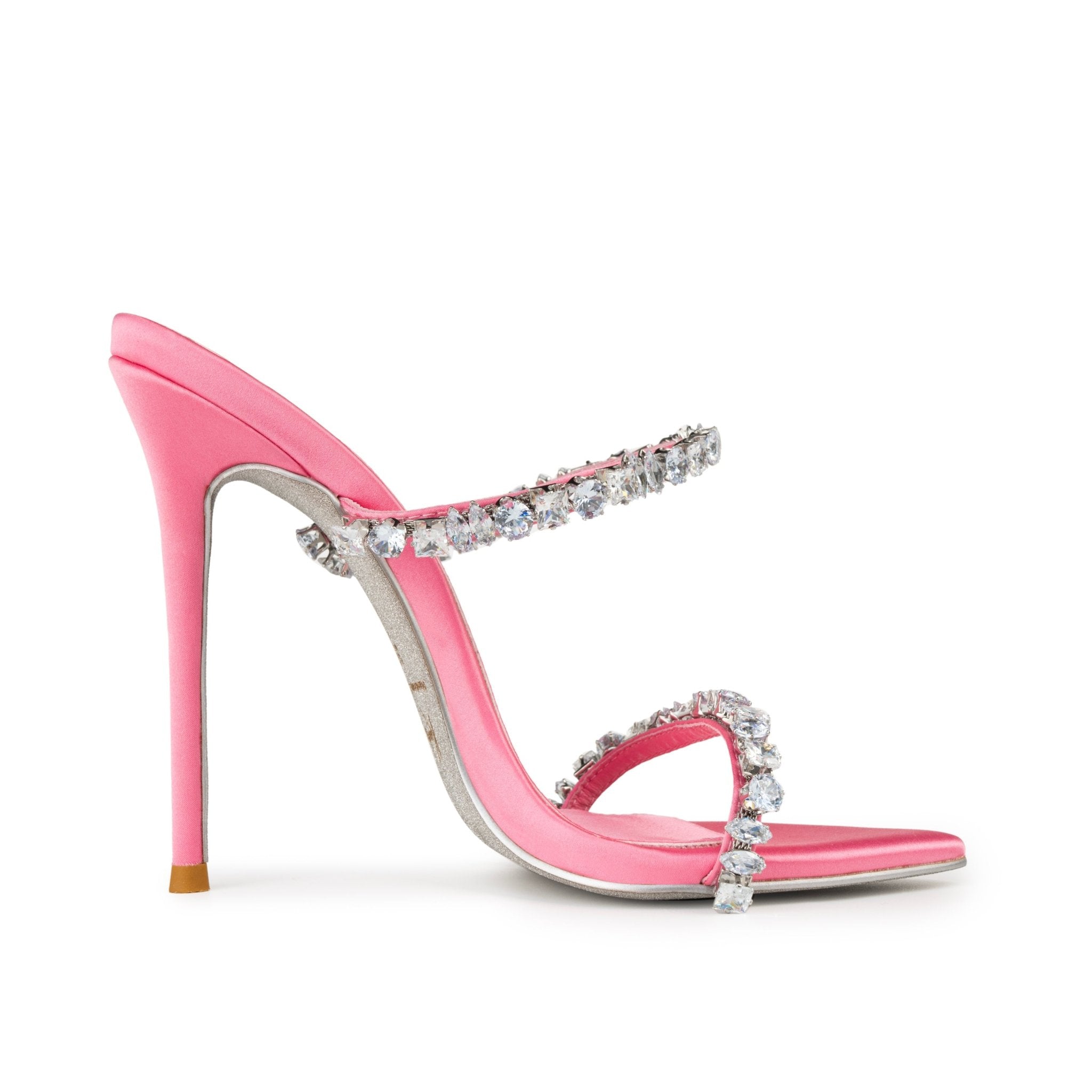 Pink candy Jewel Silk Sandals - Kandee