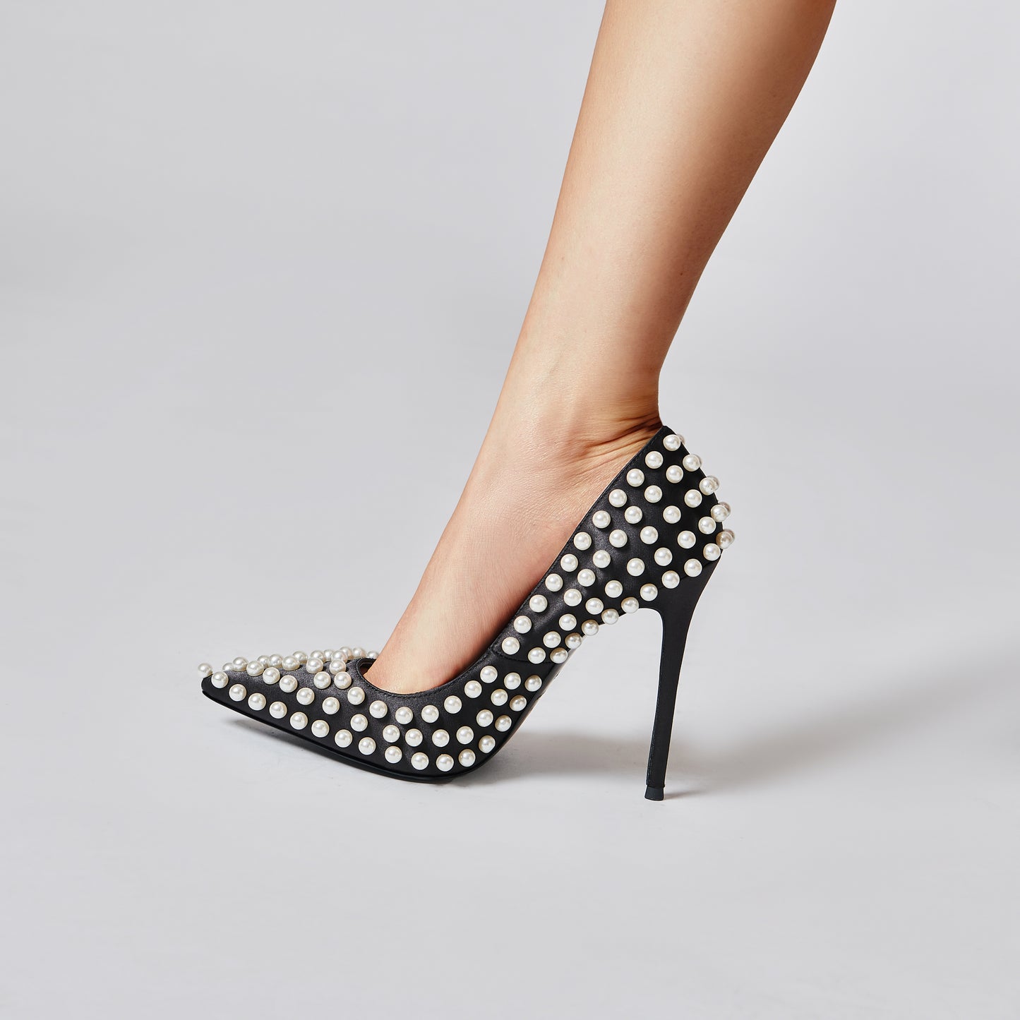 COCO SATIN PEARL PUMPS