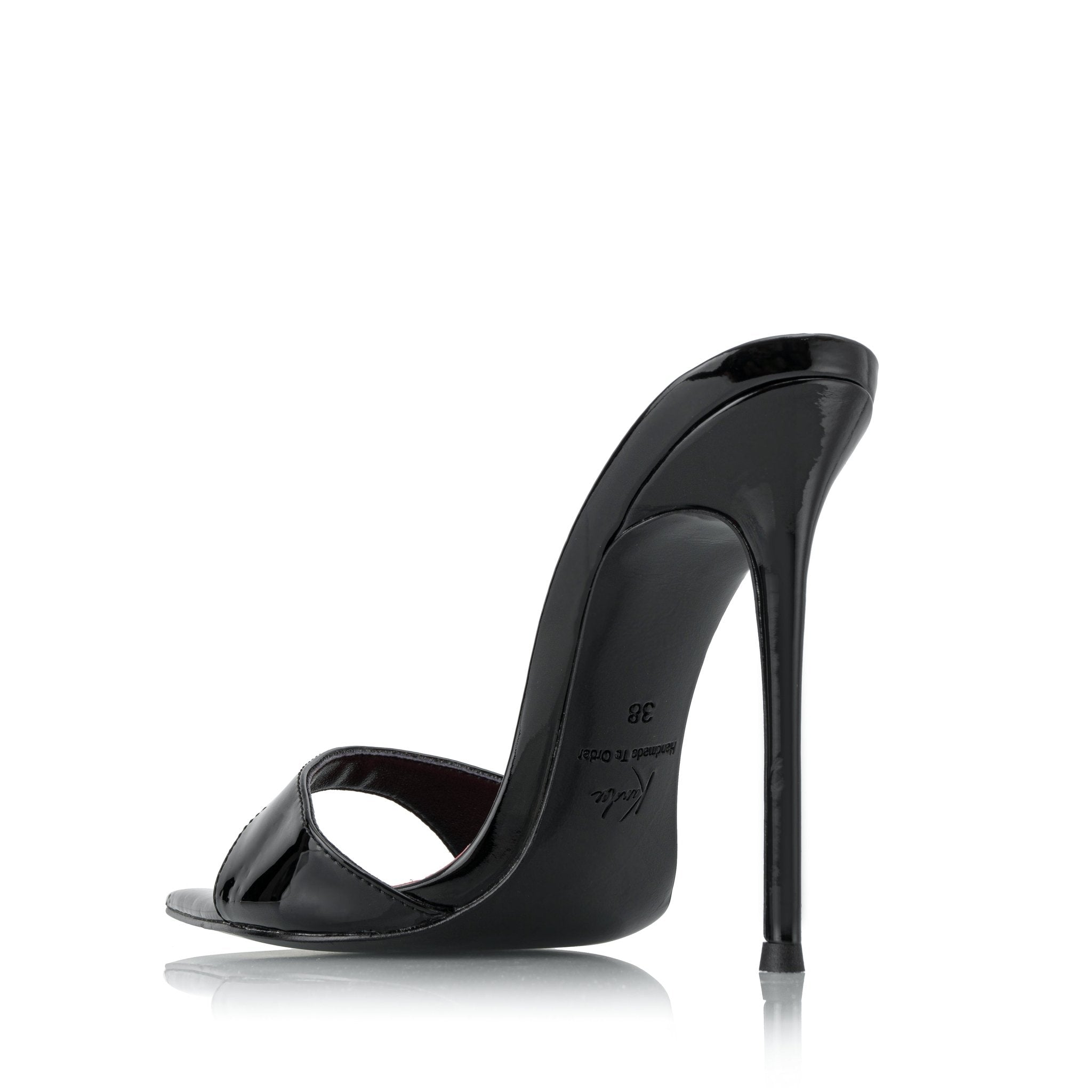 Pink Blush Quilted Patent Knife Mules - Kandee