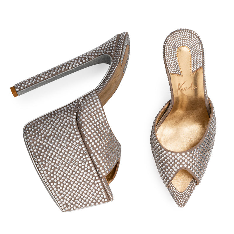 SPECIAL EDITION DIAMANT PATFORM MULES