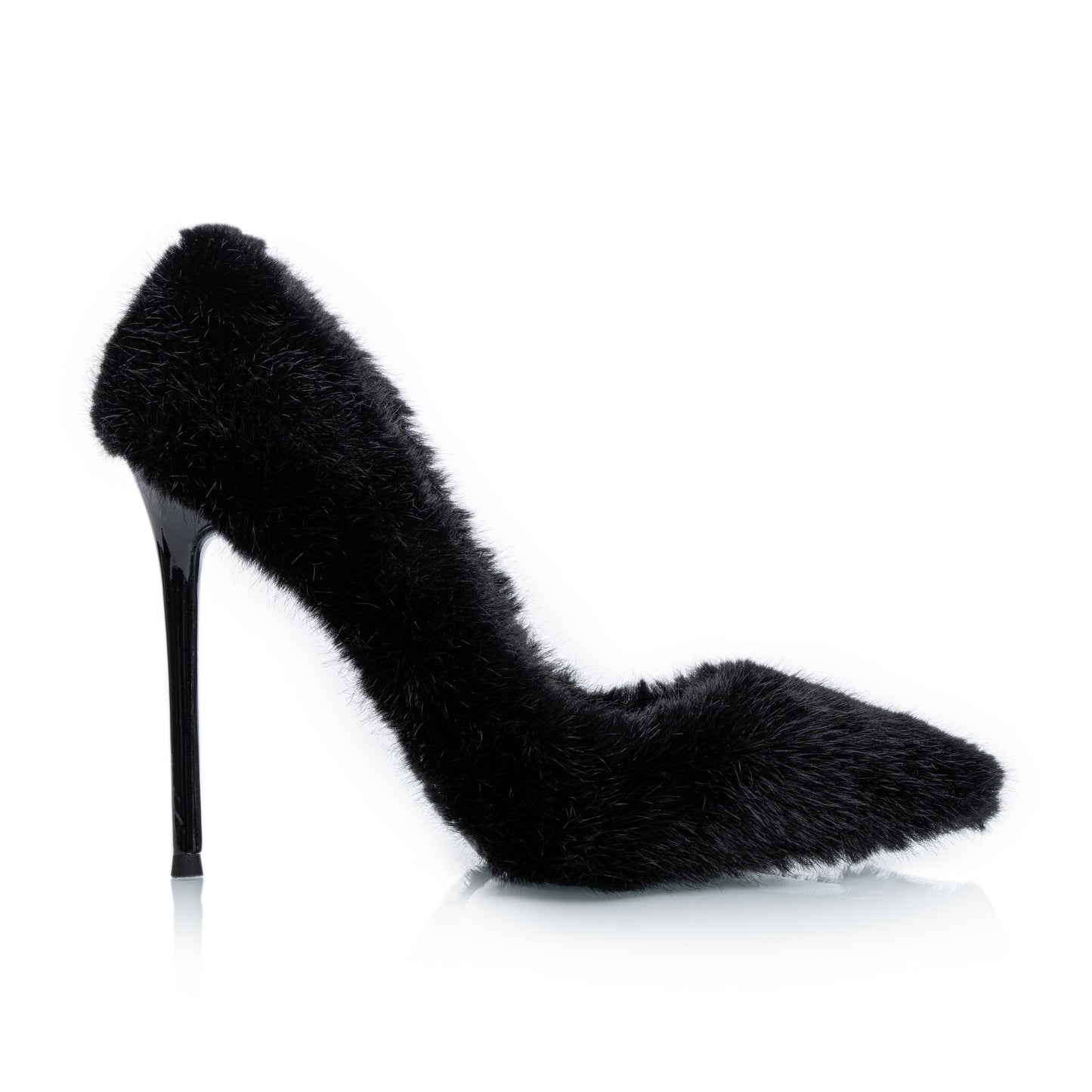 BLACK MINK PUMPS