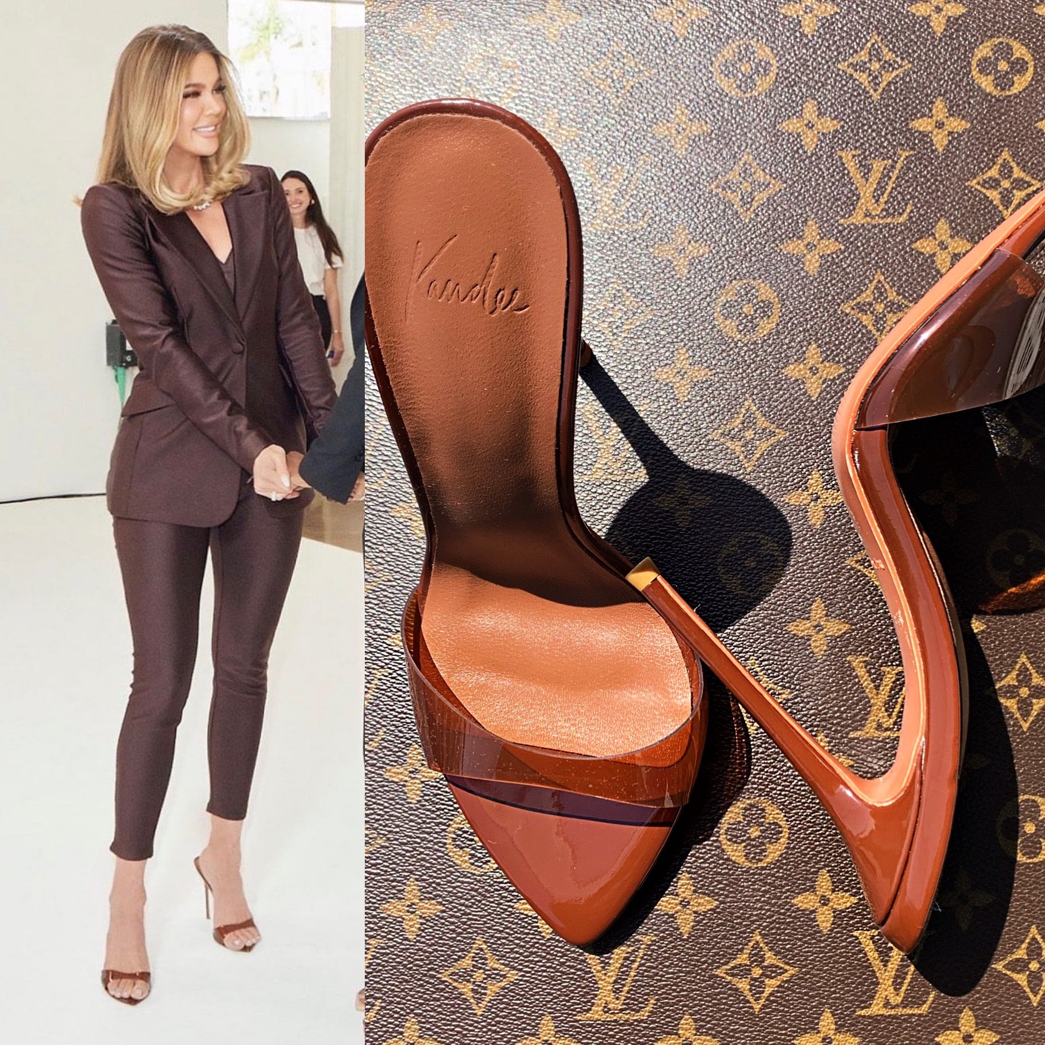 Le Chocolat Patent Mules *As Seen On Khloe Kardashain - Kandee