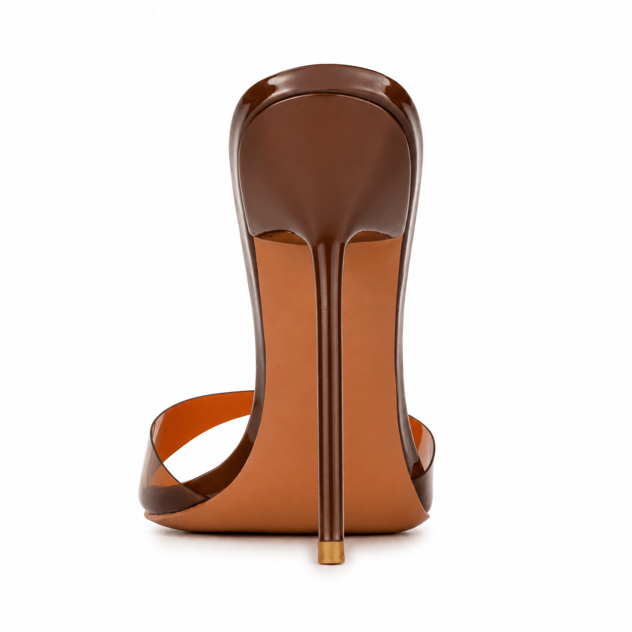 Nude Espresso Patent Mules Vegan - Kandee