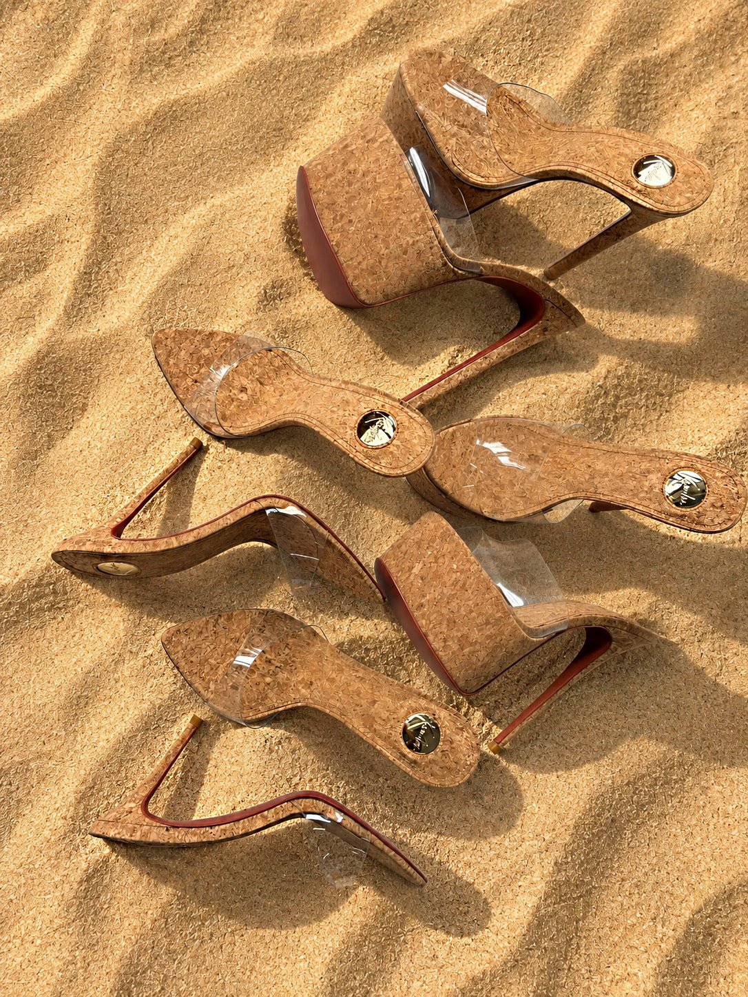 Cork Platform 180mm heel Mules - Kandee