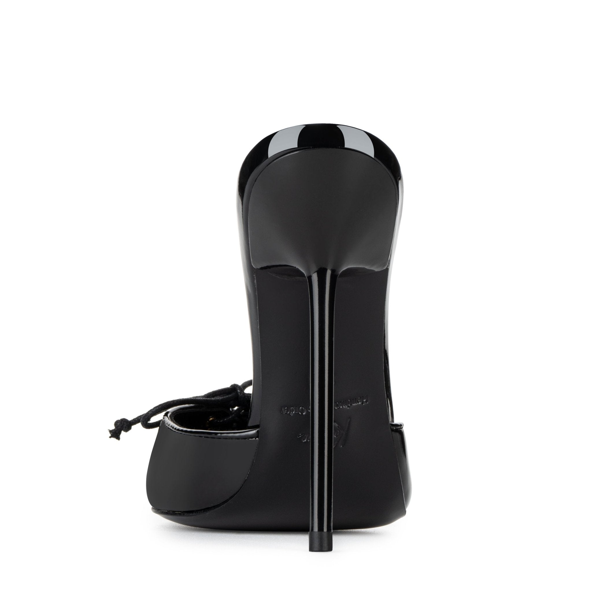 Black Patent Lace Mules - Kandee