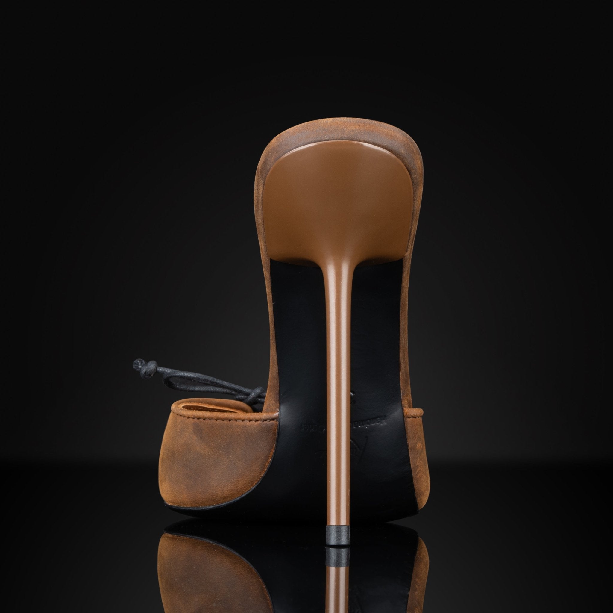 Vintage Style Leather Lace Mules - Kandee