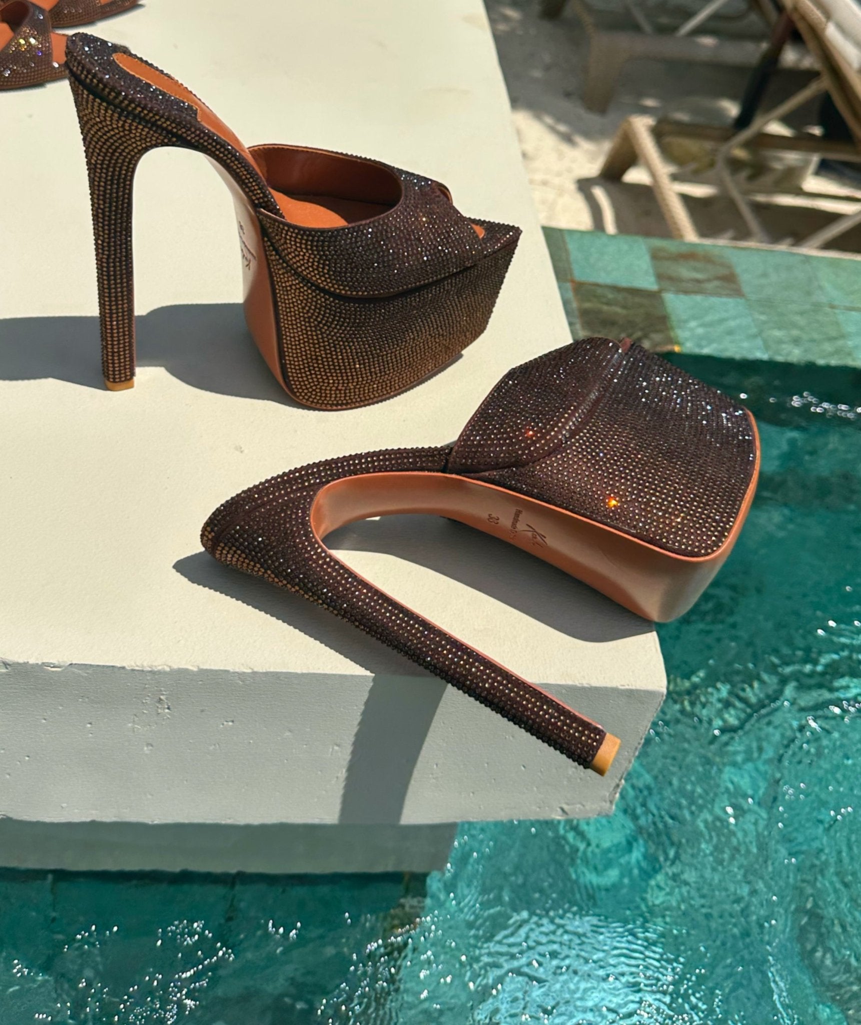 Crystal Coco Platform Mules *As seen on Sabrina Carpenter - Kandee