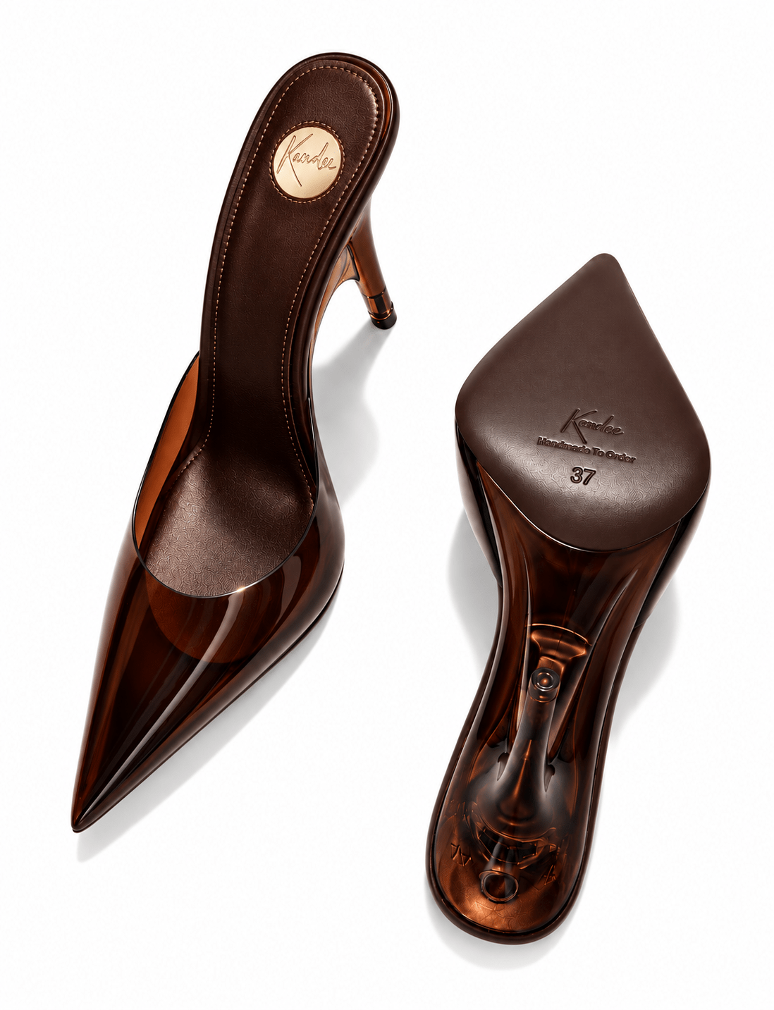 Brown Sugar Translucent with Plexiglas Heel - Kandee