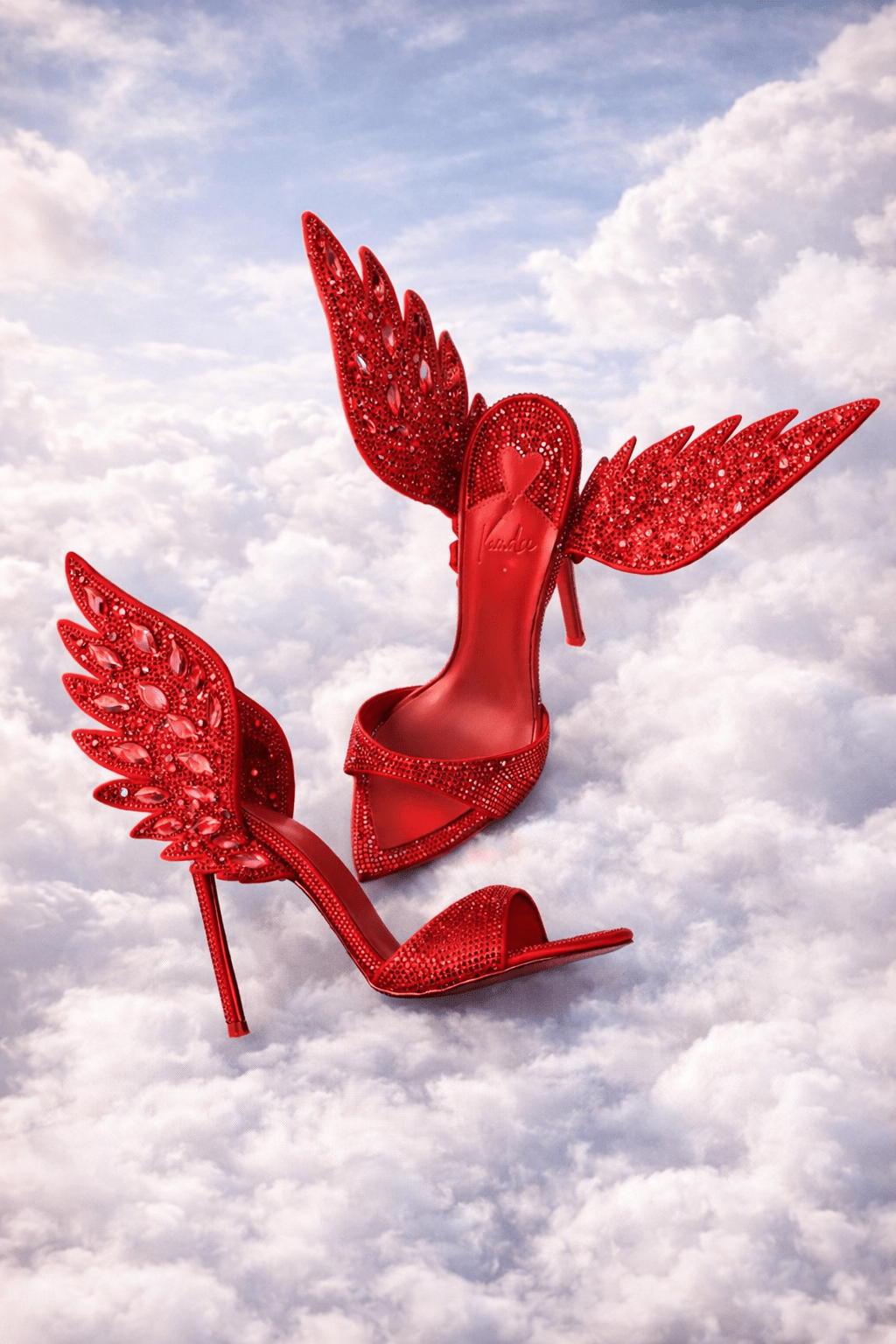 Angel Red Wing Crystal Mules *LIMITED EDITION - Kandee