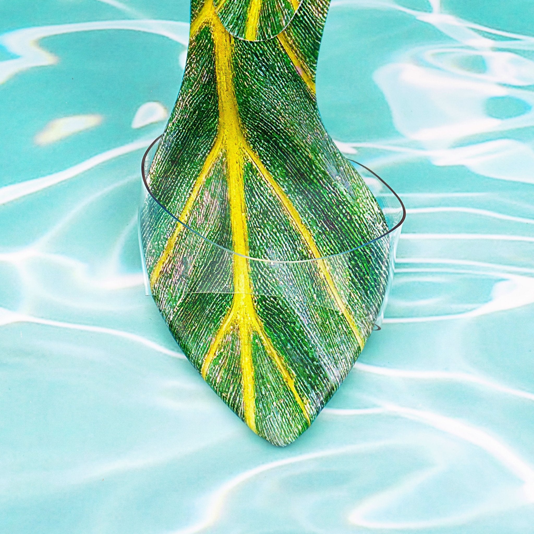 Palm Leaf PVC Mules - Kandee