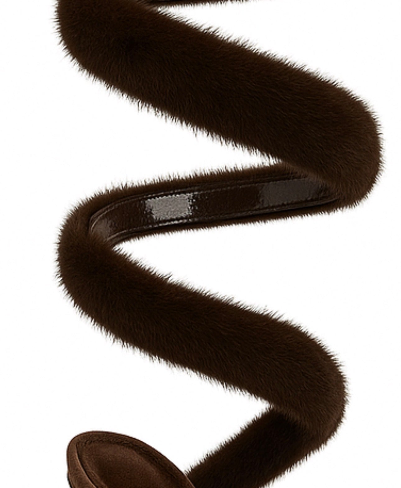 Chocolate Suede Mink Sandals *LIMITED EDITION