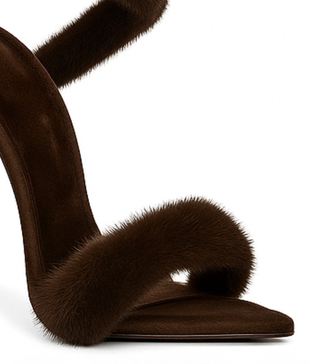 Chocolate Suede Mink Sandals *LIMITED EDITION - Kandee