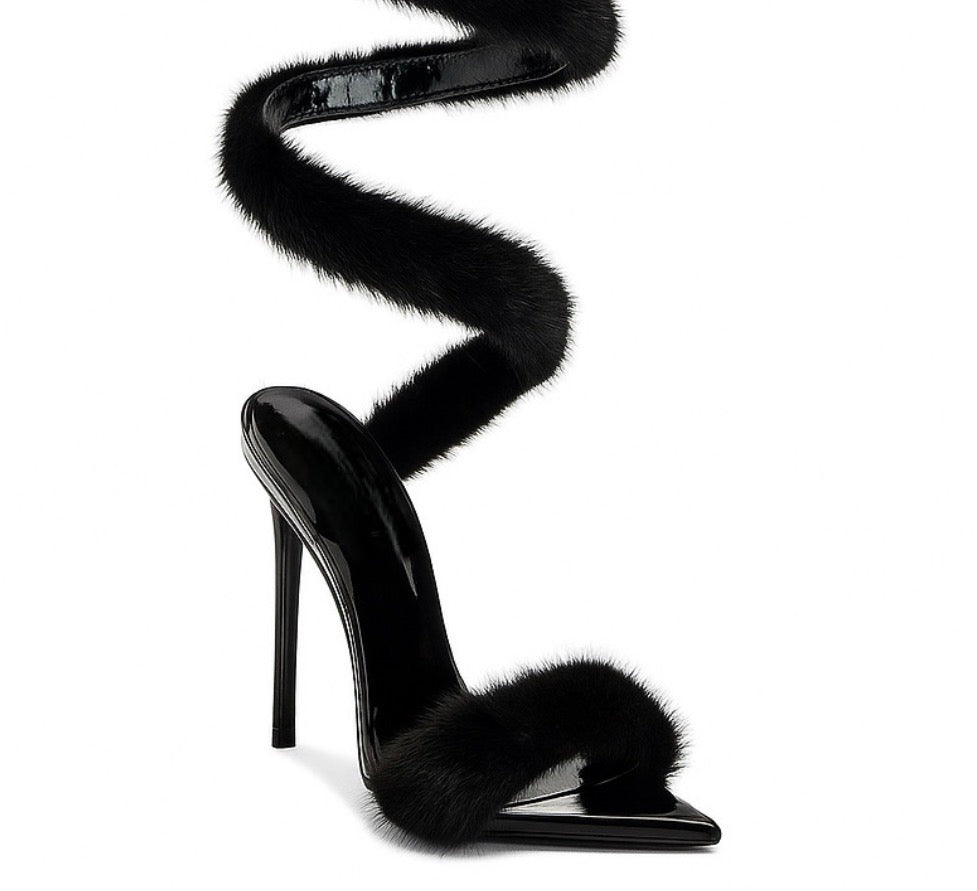 Black Mink Sandals *LIMITED EDITION
