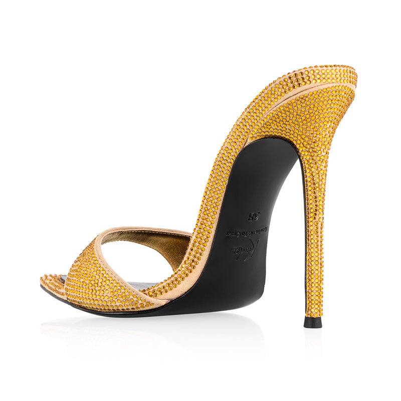 Special Edition Champagne Diamant Mules - Kandee