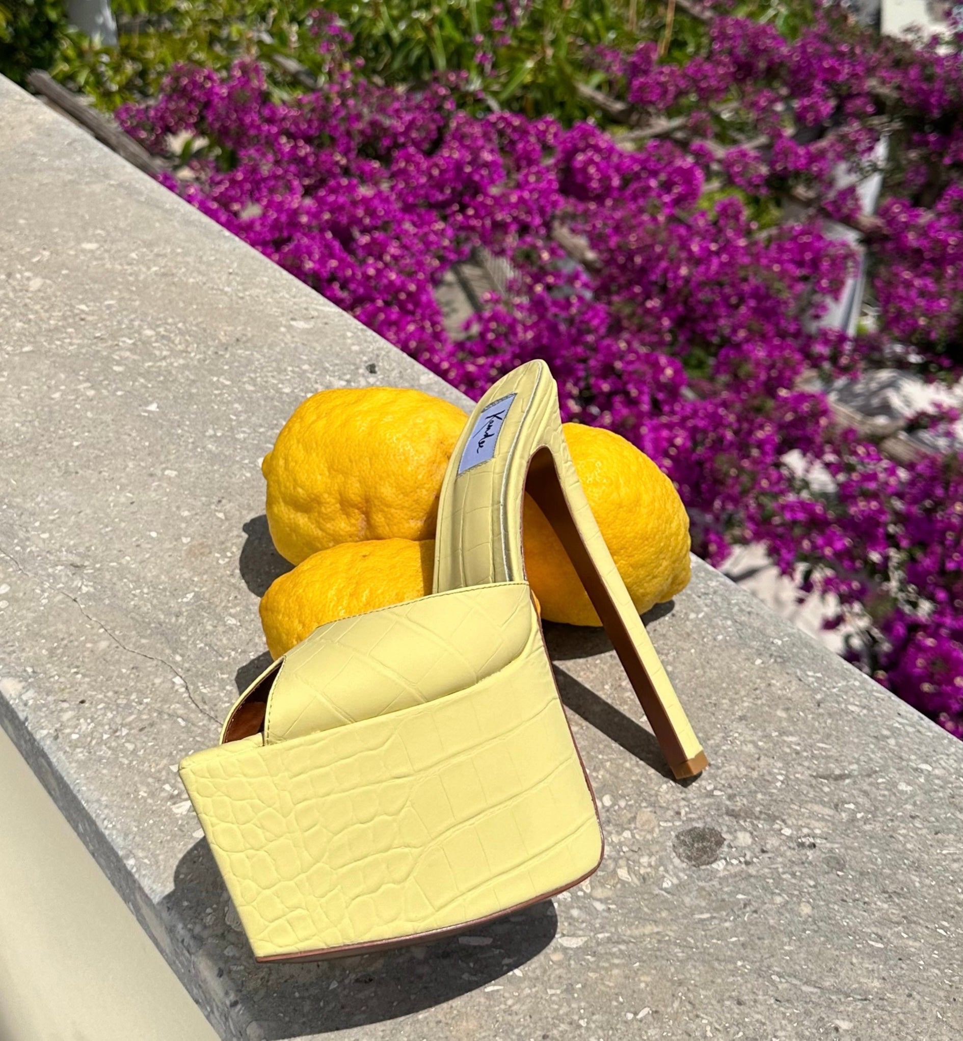 Limon Croco Platform Mules - Kandee