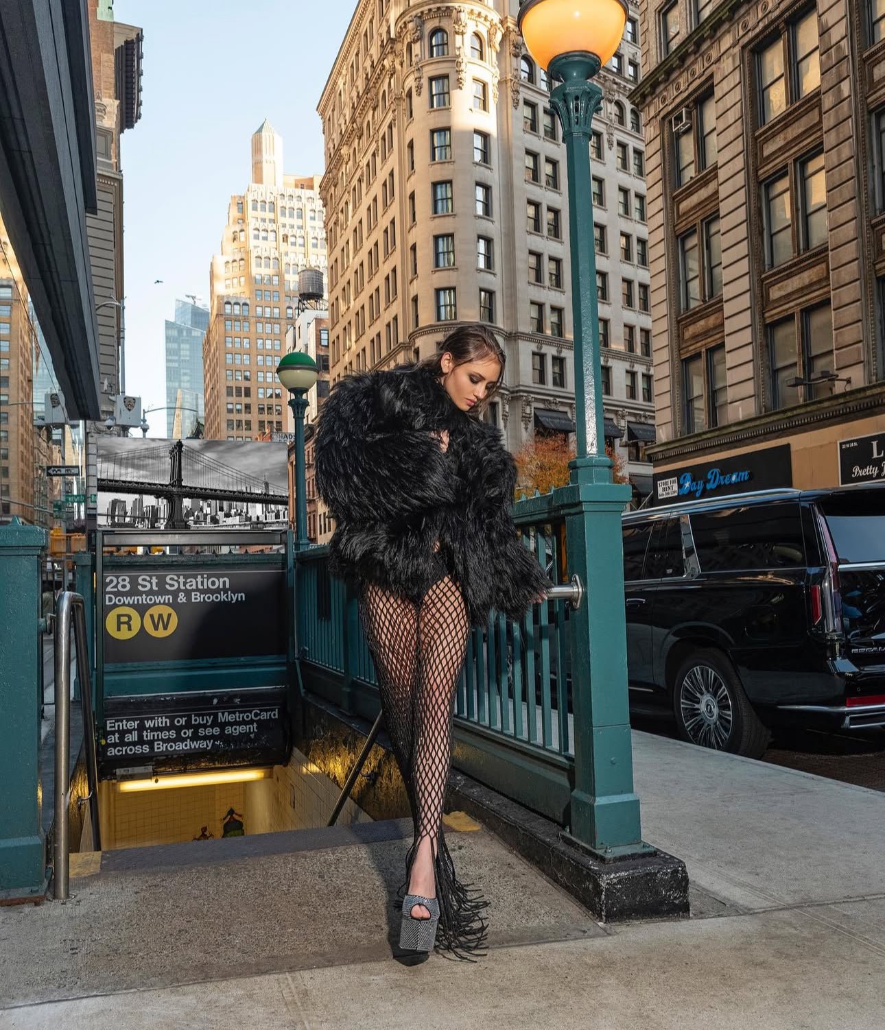Luxurious crystal-covered black mules with thick platform and open toe