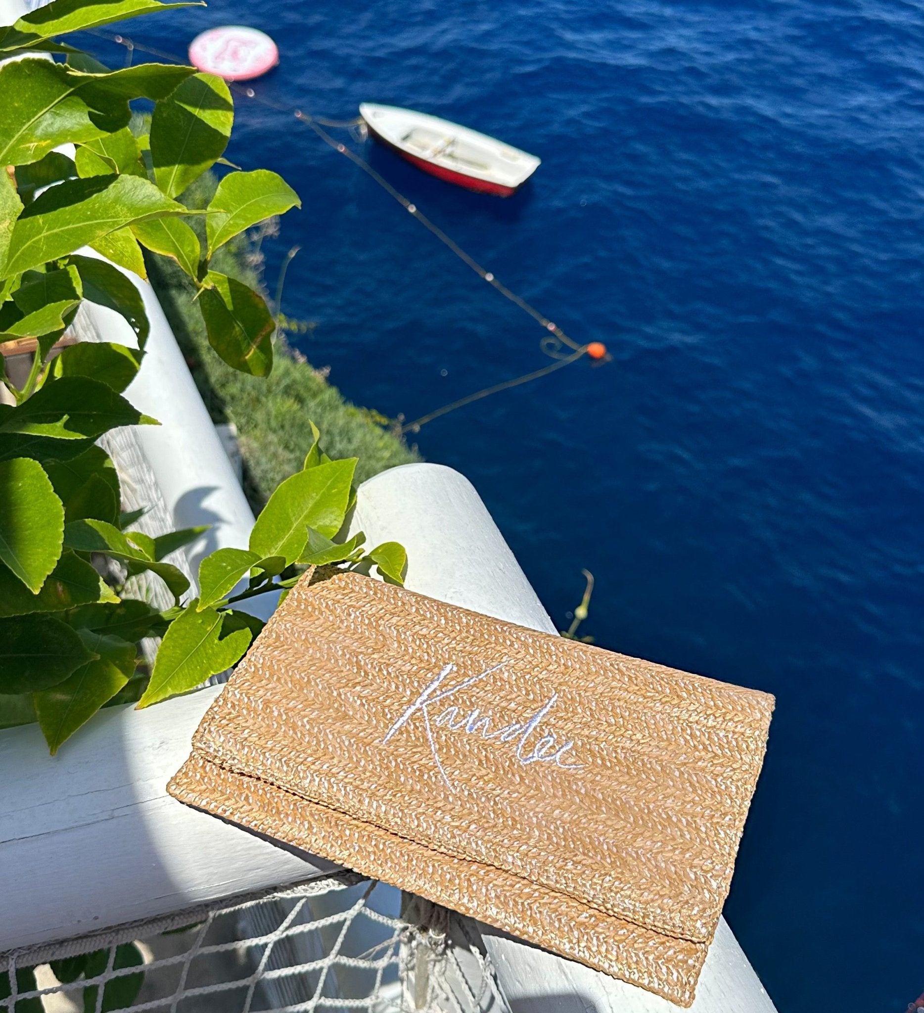 Luxury Raffia Clutch Pouch - Kandee