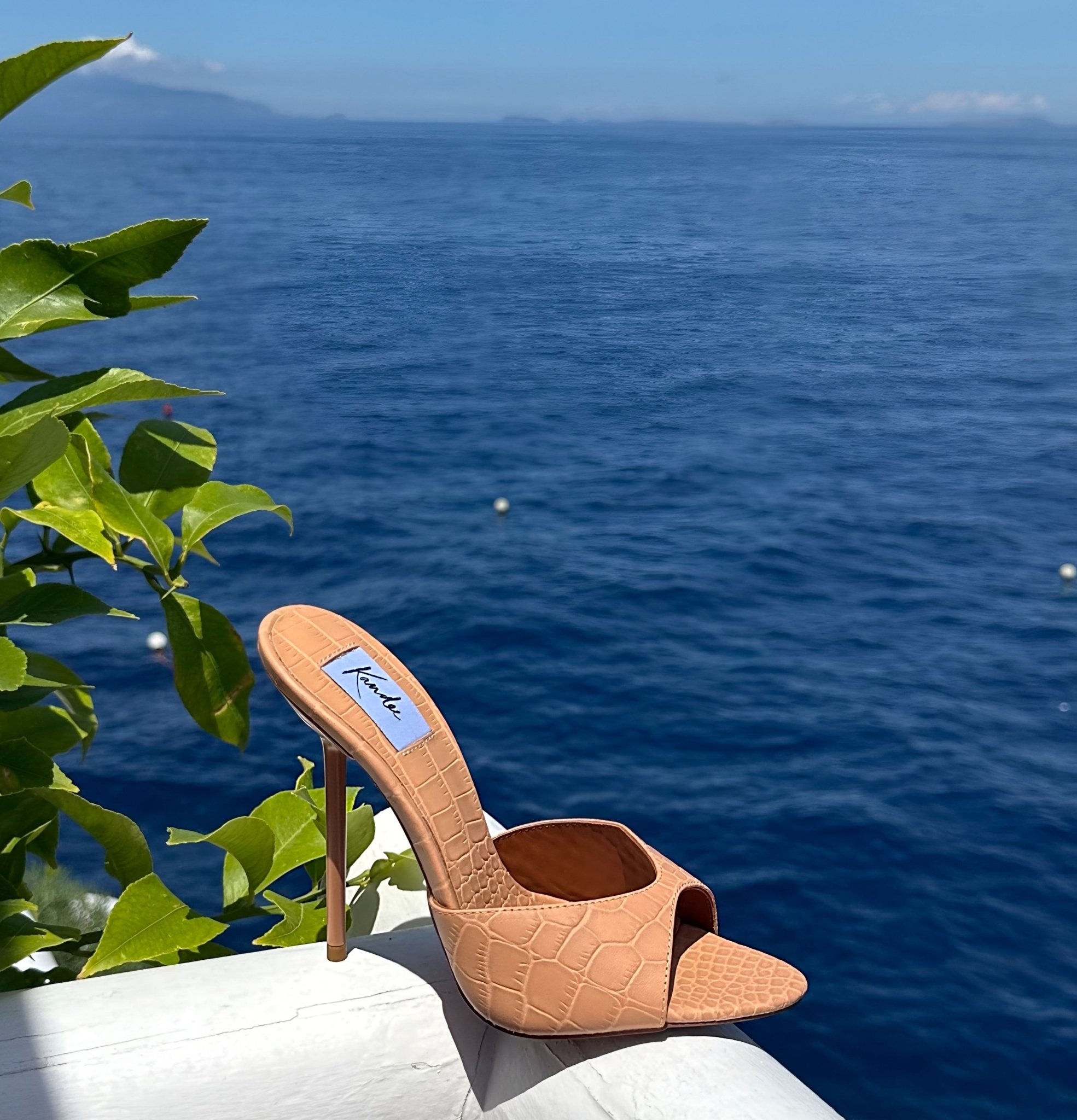 Natural Croco Mules - Kandee