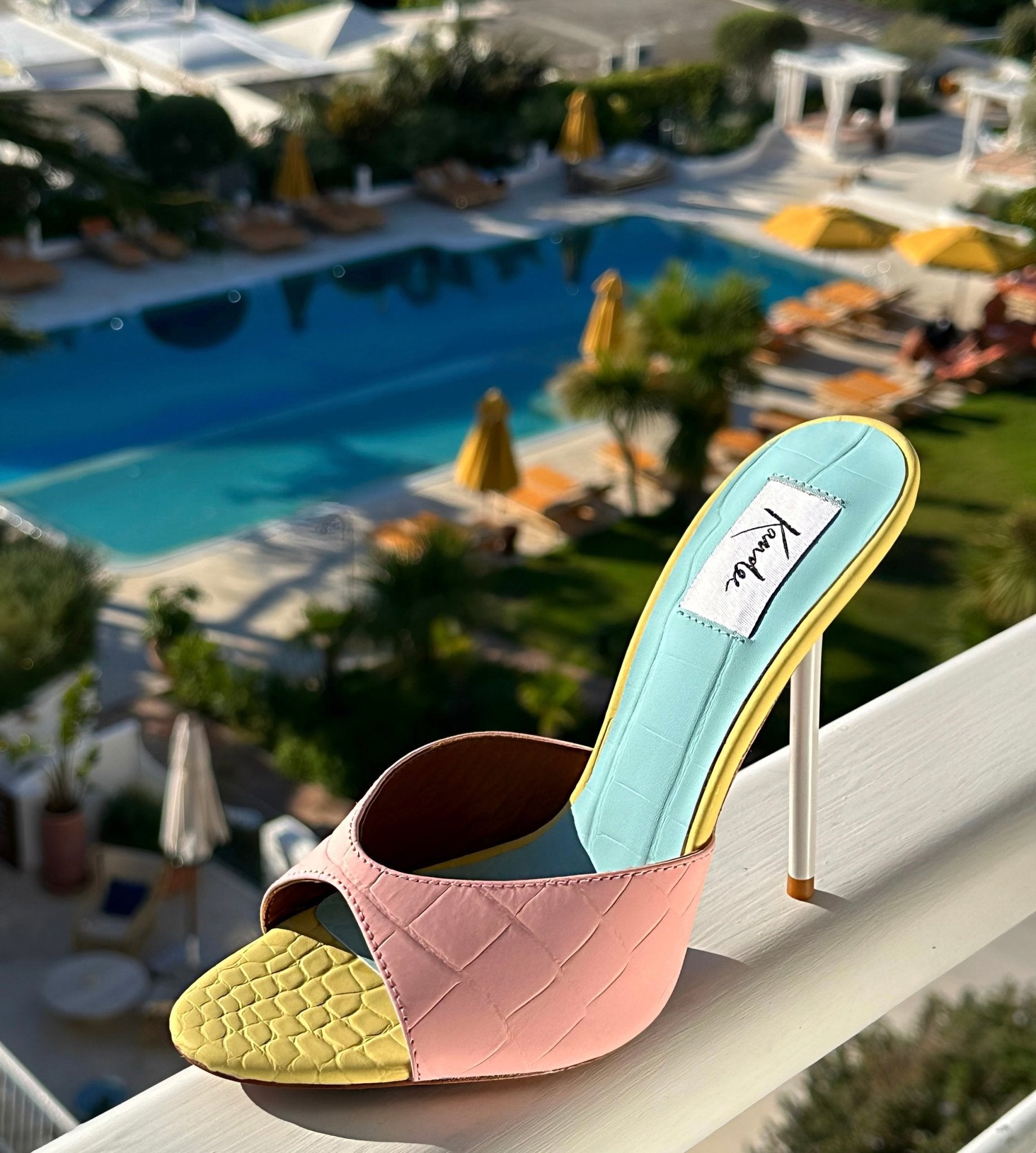 Pastel Multi Croco Mules - Kandee