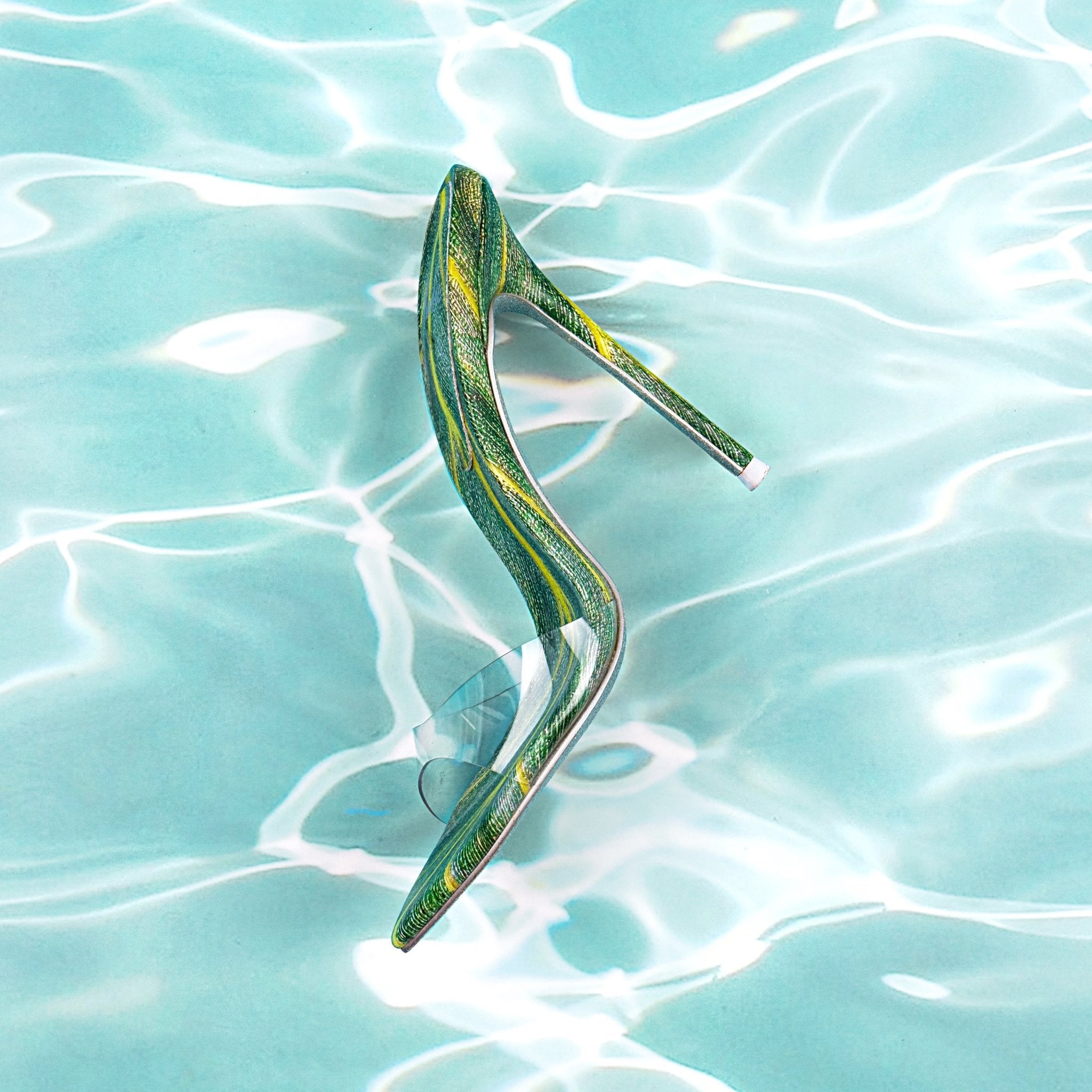 Palm Leaf PVC Mules - Kandee
