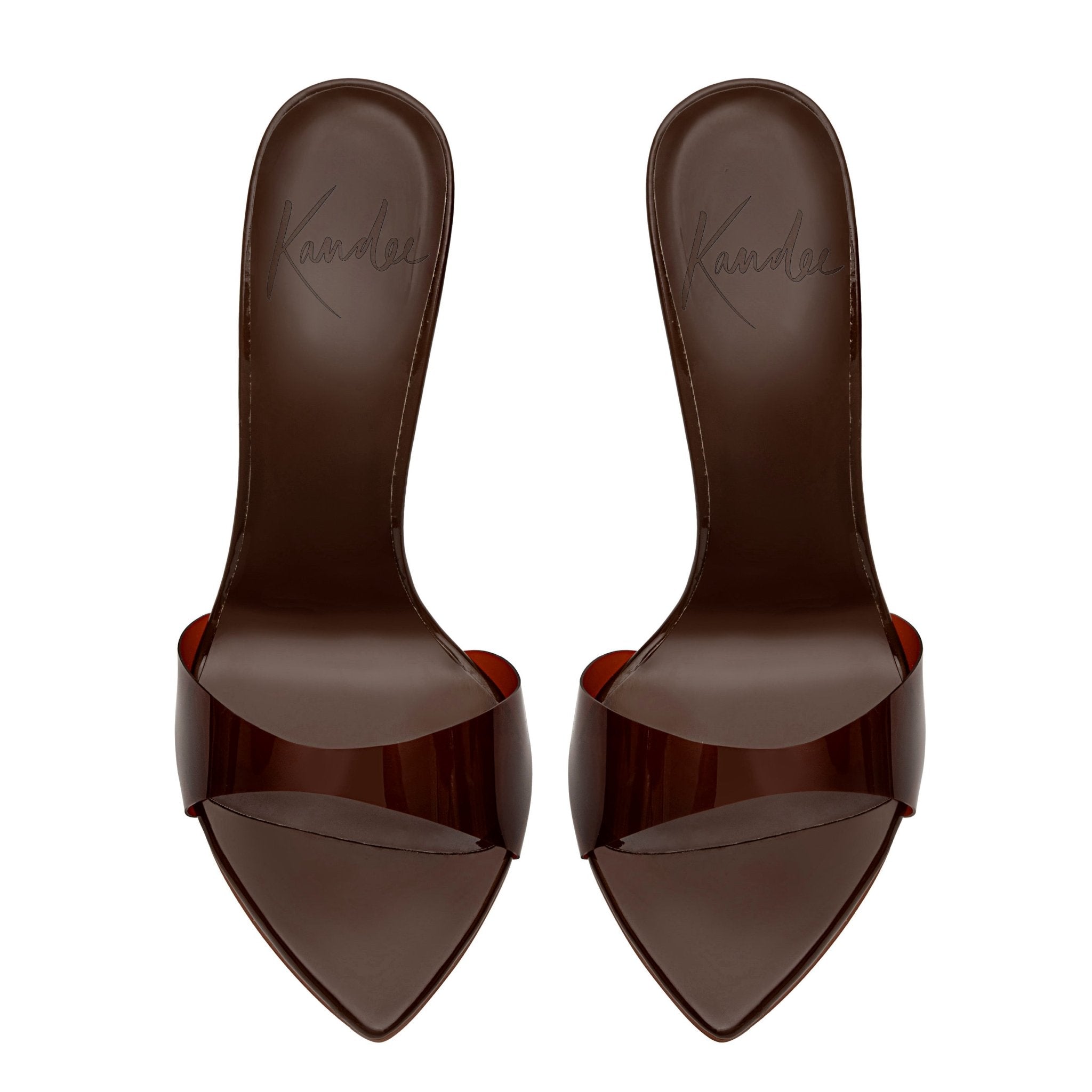 Nude Espresso Patent Mules *Vegan - Kandee