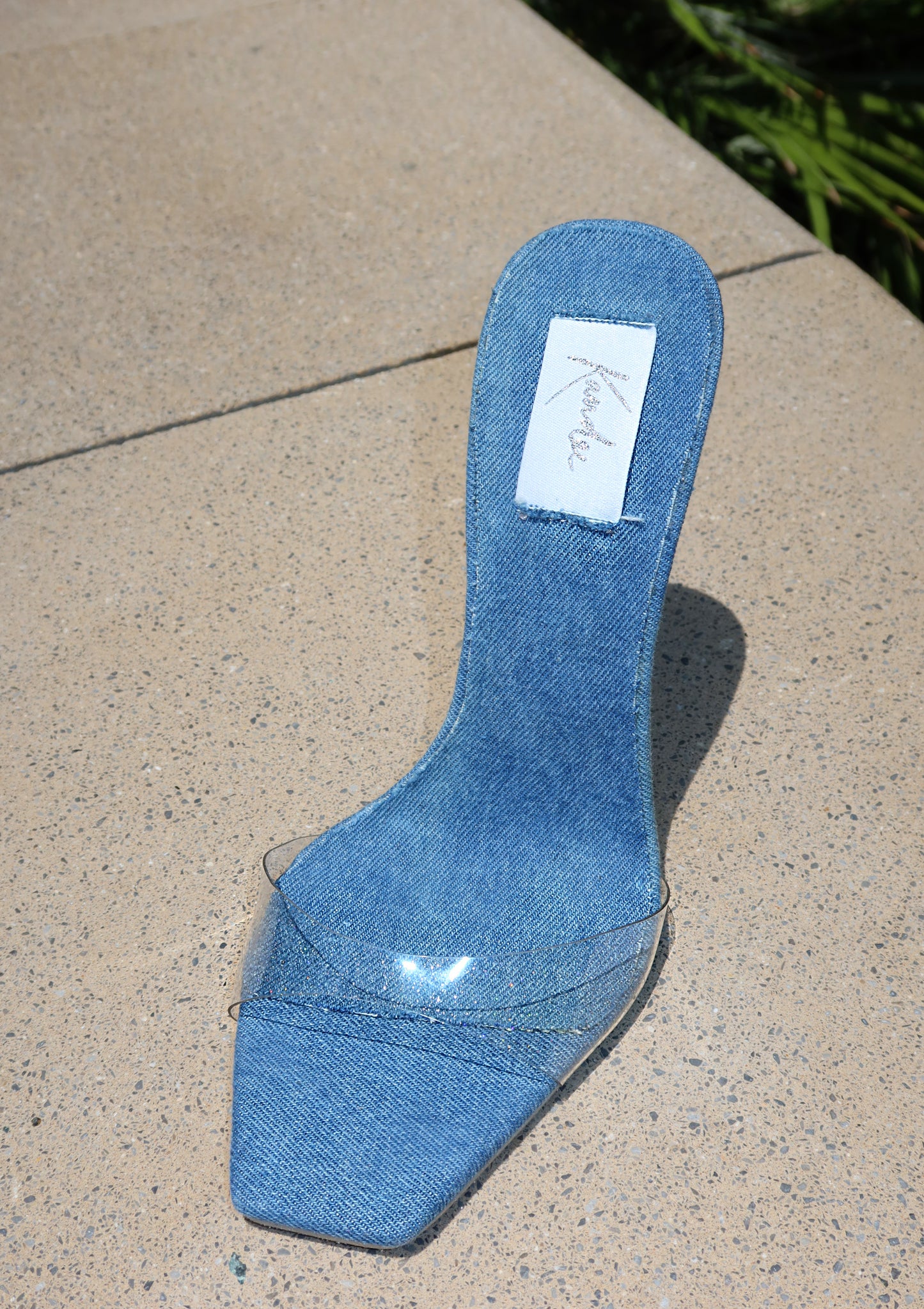 DENIM VINTAGE STYLE MULES