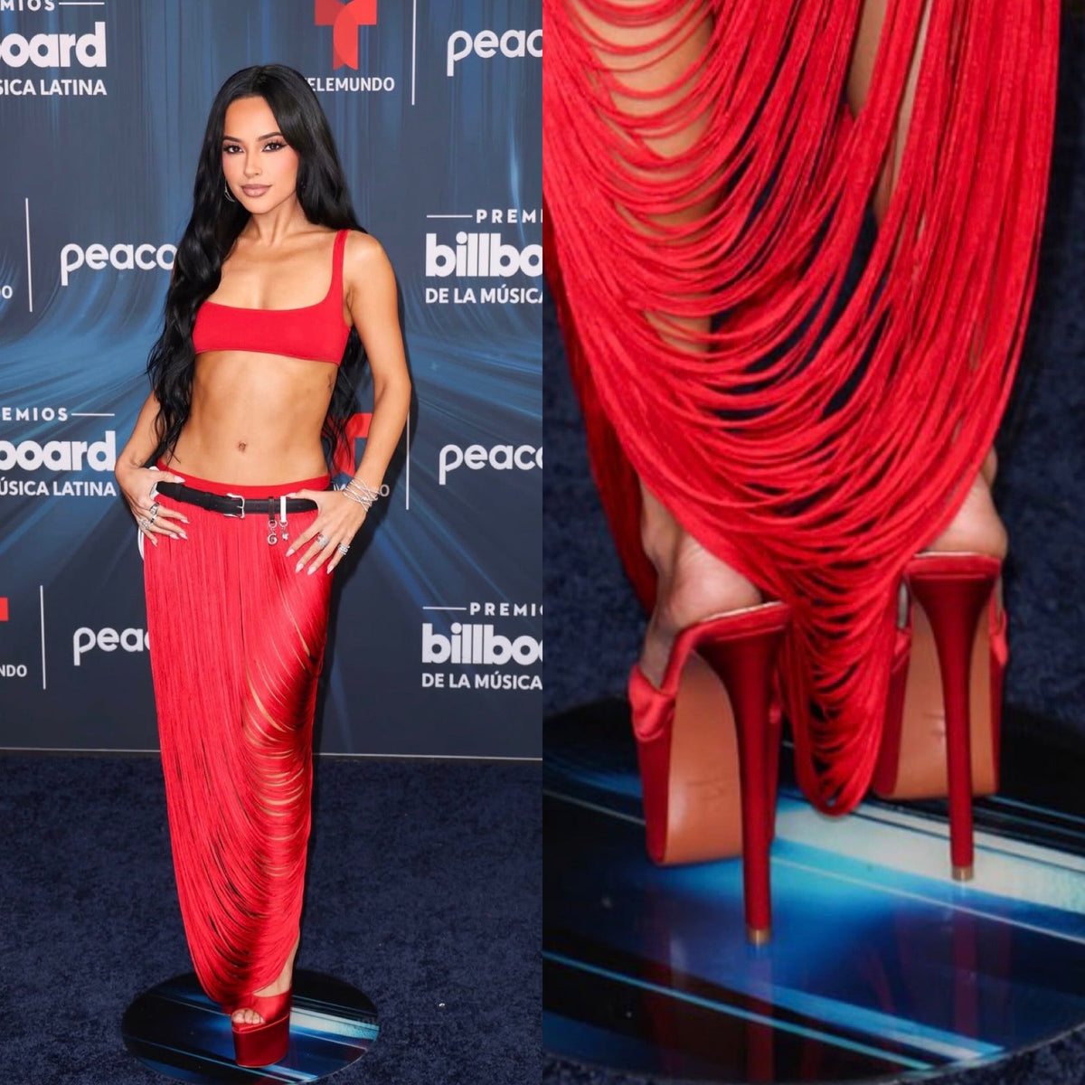Cherry Red Silk 180mm heel Mules *As seen on Sabrina Carpenter - Kandee
