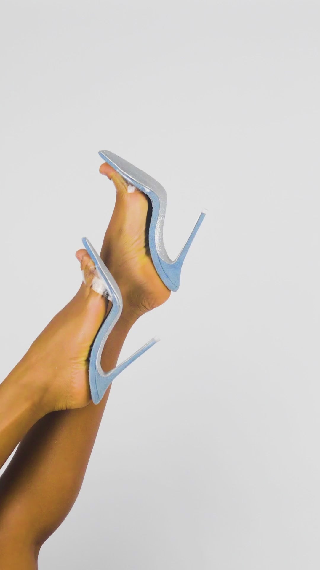 Vintage look denim mules perfect for casual summer styling