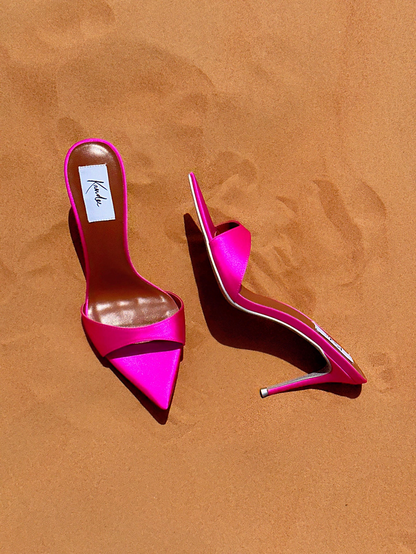 FRAMBOISE SATIN KNIFE MULES