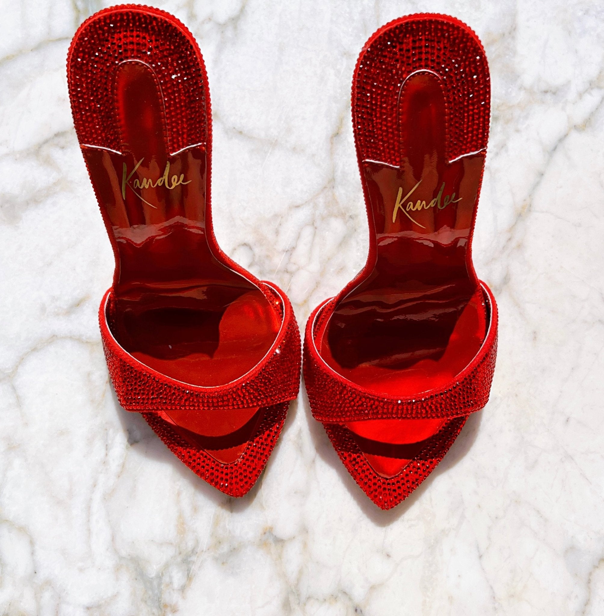 AMOUR RUBIS CRYSTAL MULES - Kandee