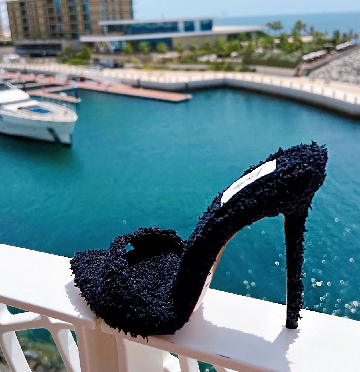 Black Towel Mules - Kandee