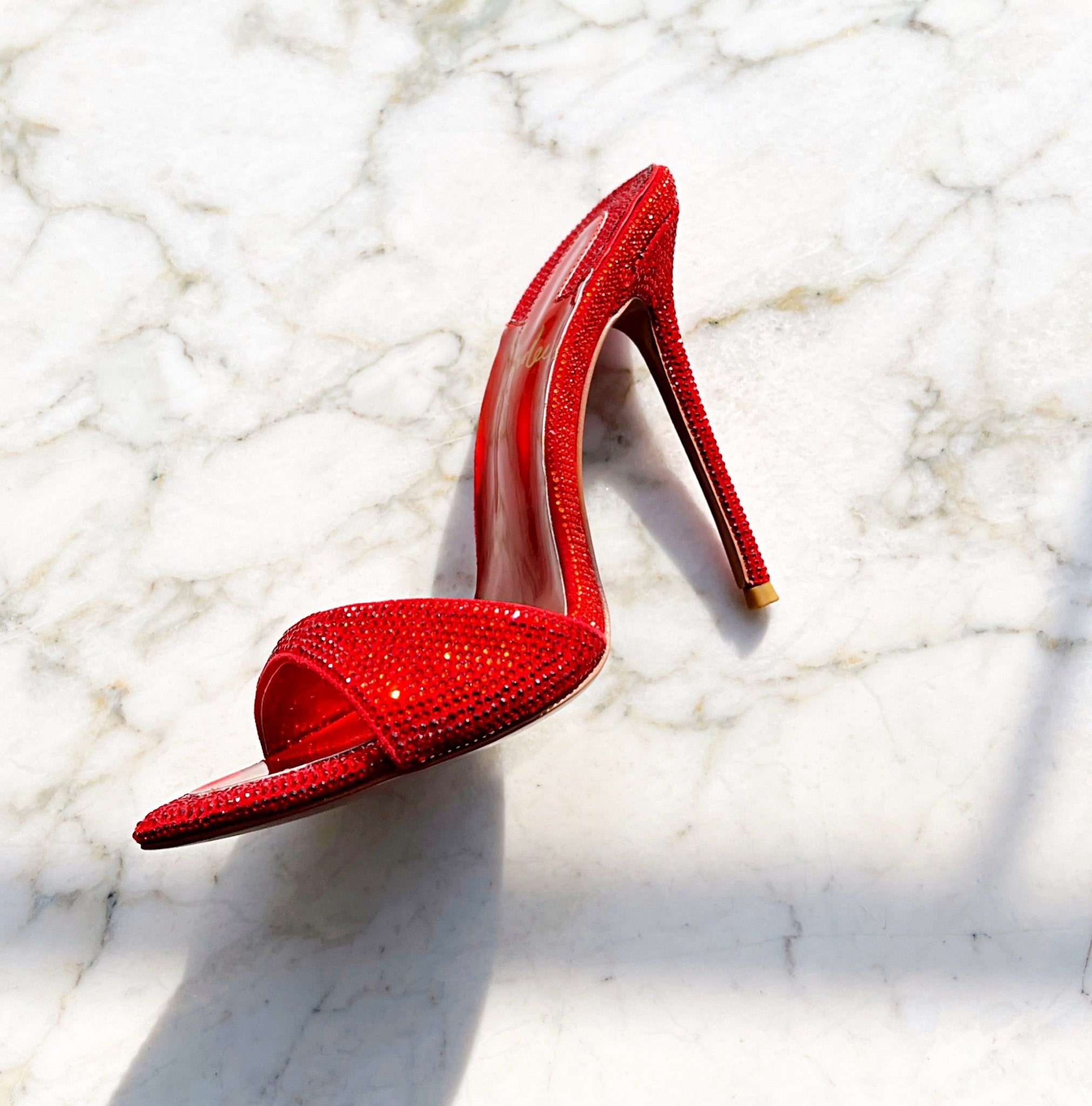 AMOUR RUBIS CRYSTAL MULES - Kandee