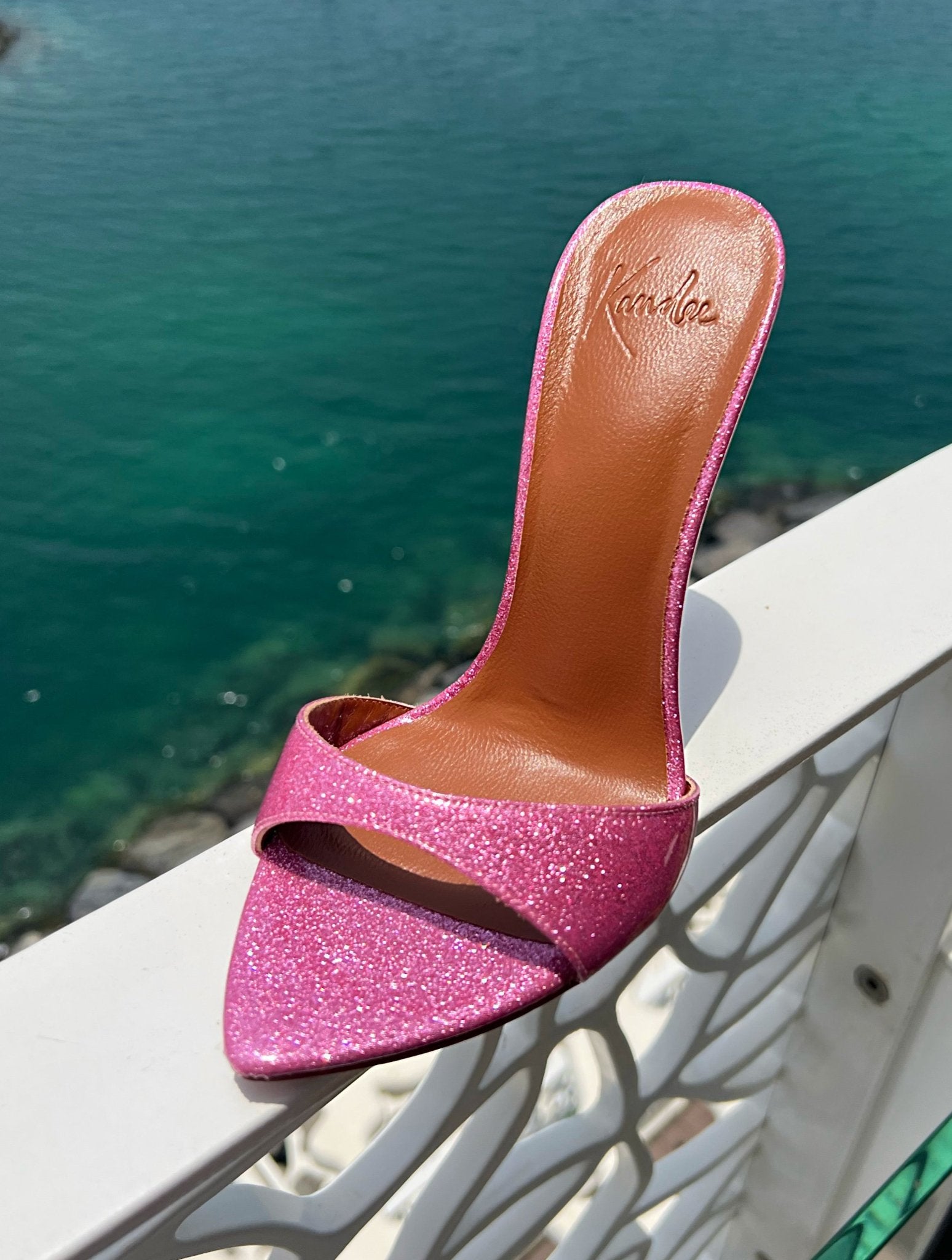 Pink Diamond Dust Mules - Kandee