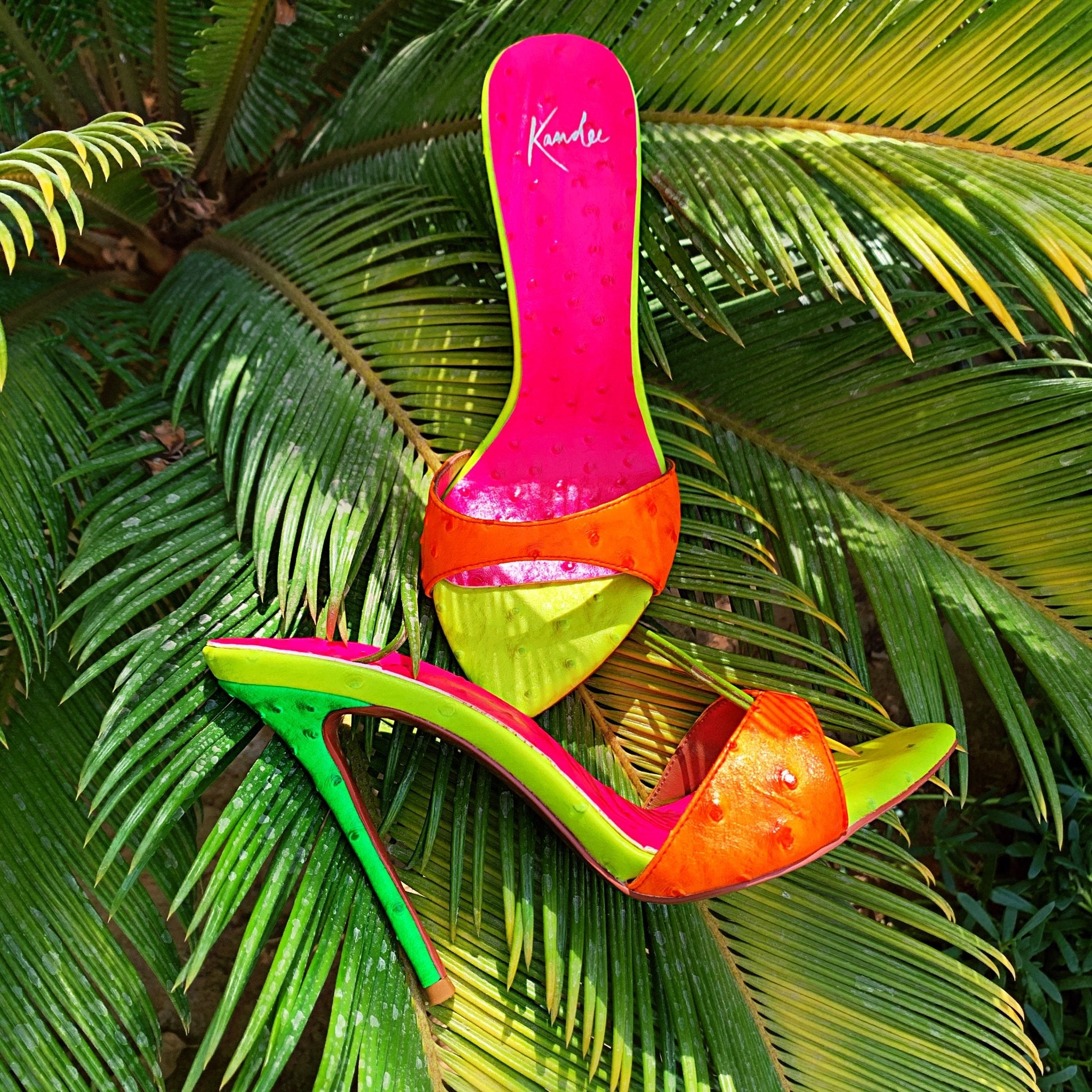 Tropical Ostrich Mules - Kandee