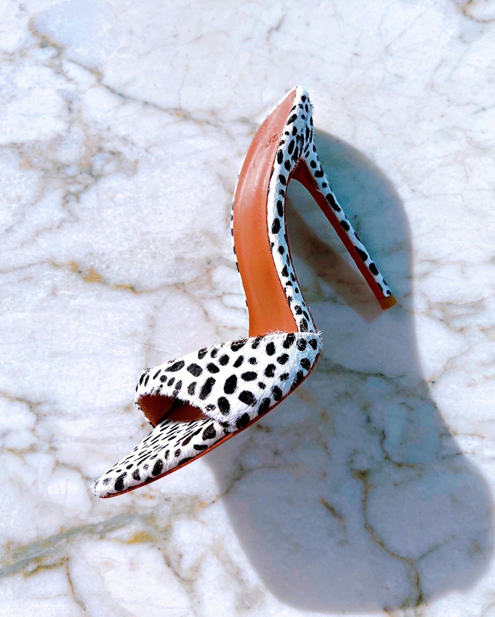 Dalmatian Calf Fur Mules - Kandee