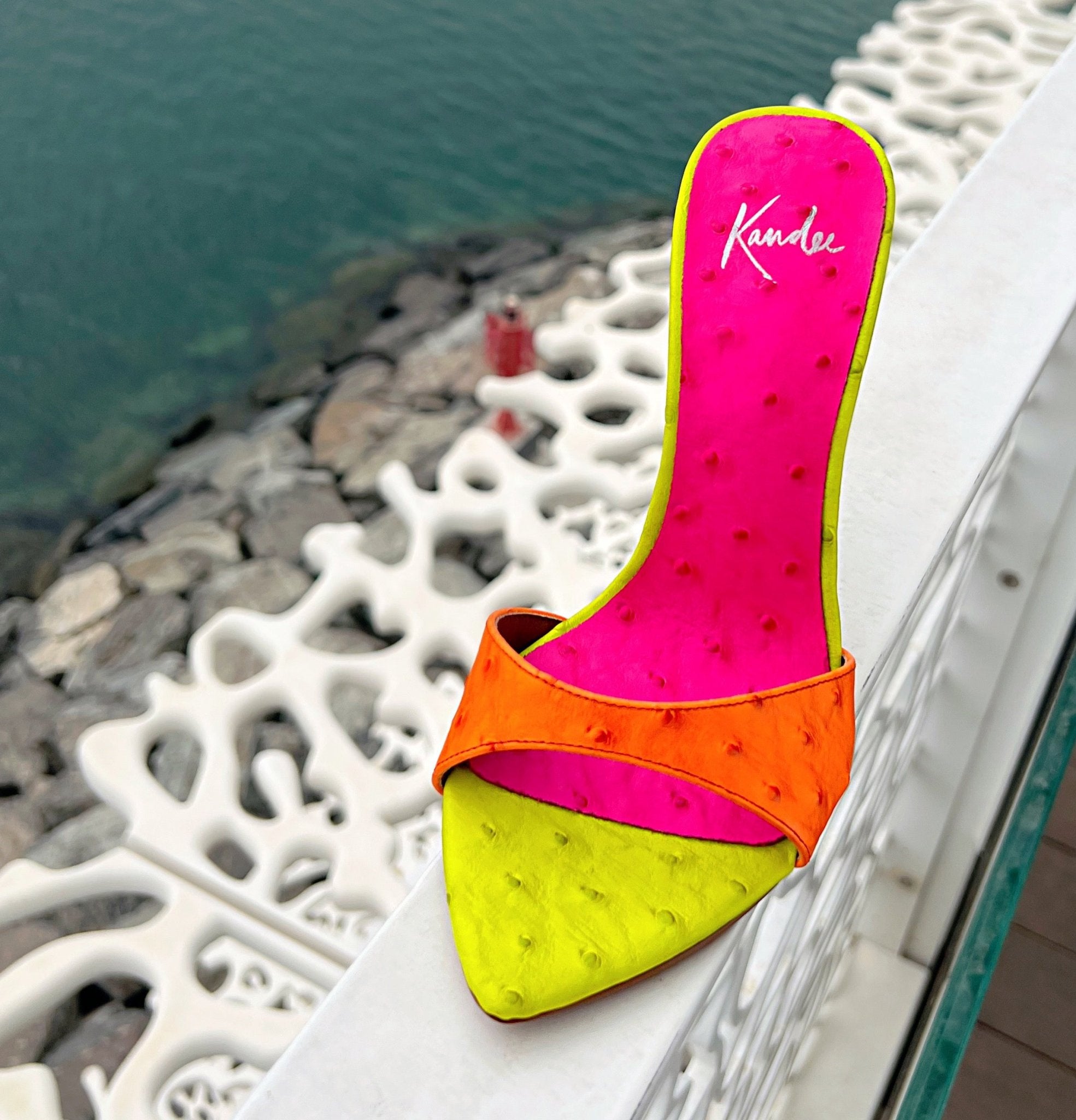 Tropical Ostrich Mules - Kandee