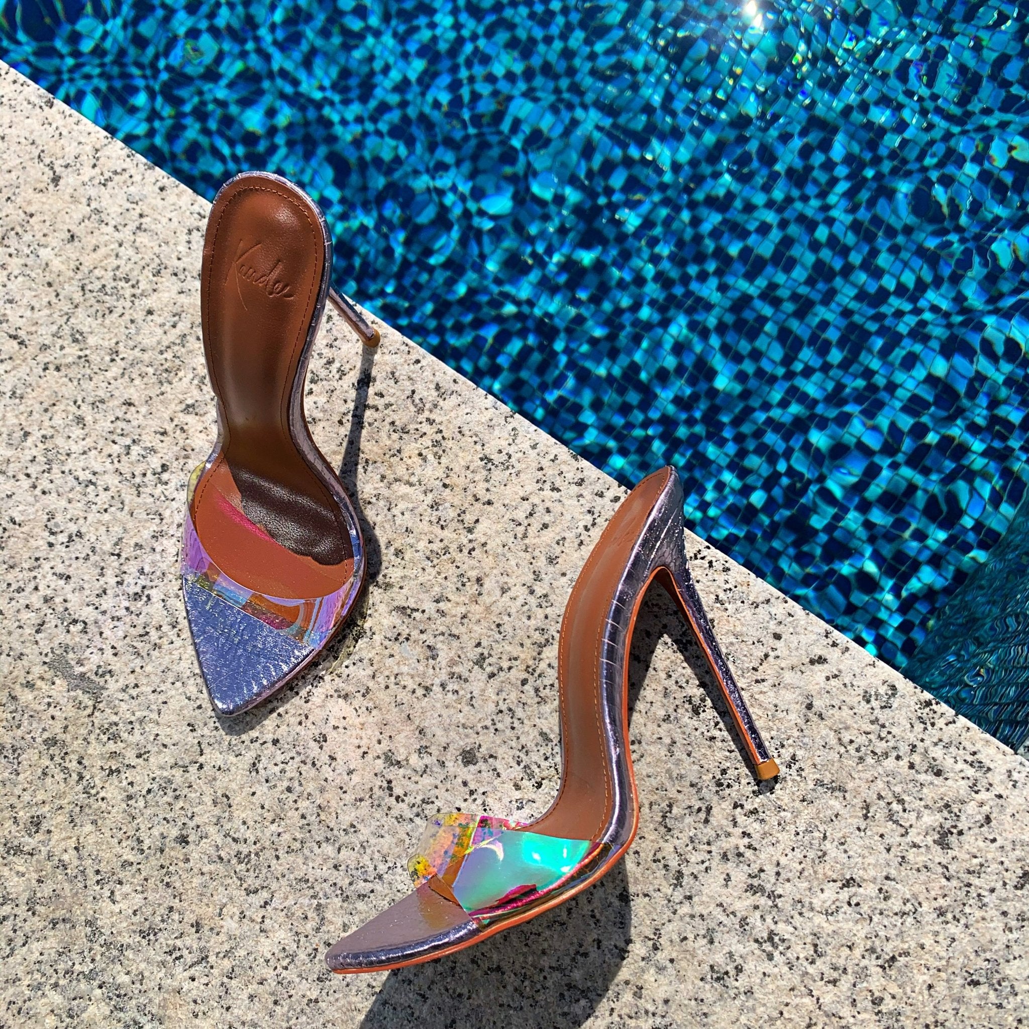 Aurora Prism Snake Mules - Kandee