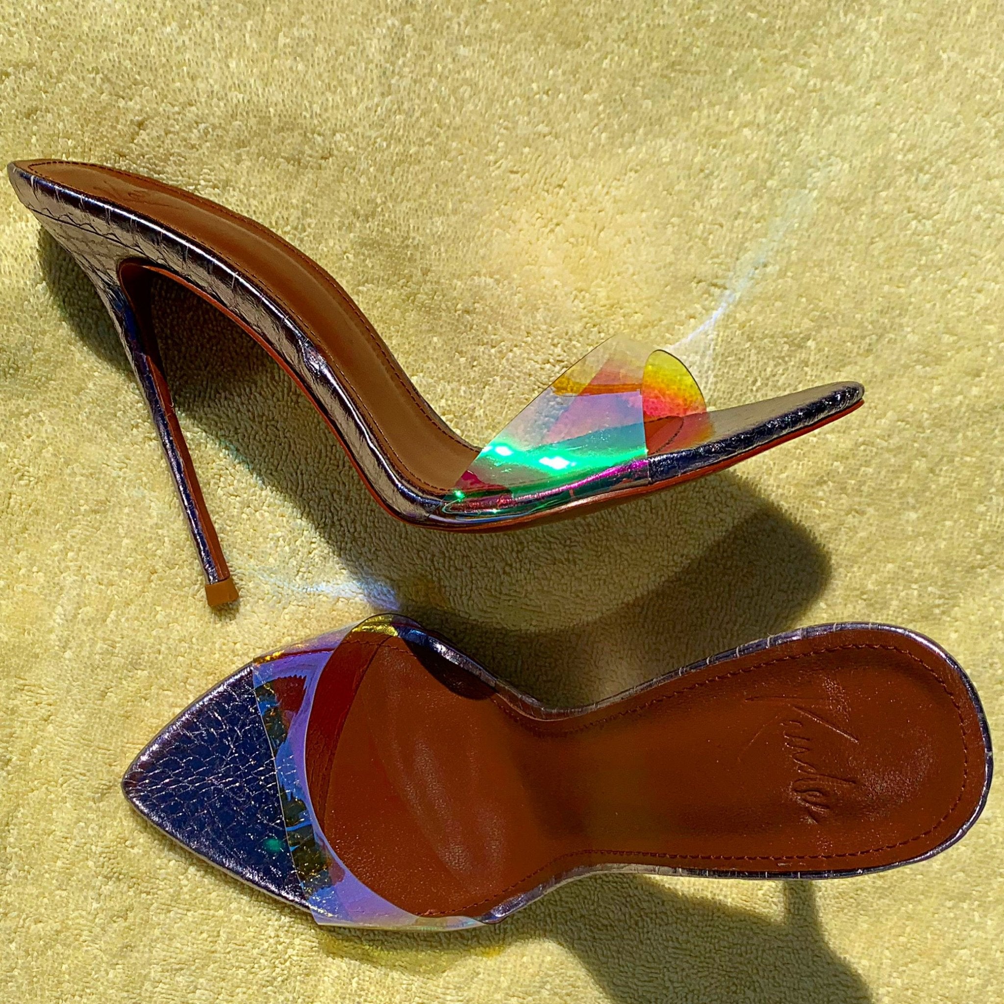 Aurora Prism Snake Mules - Kandee