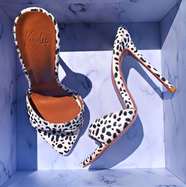 Dalmatian Calf Fur Mules - Kandee