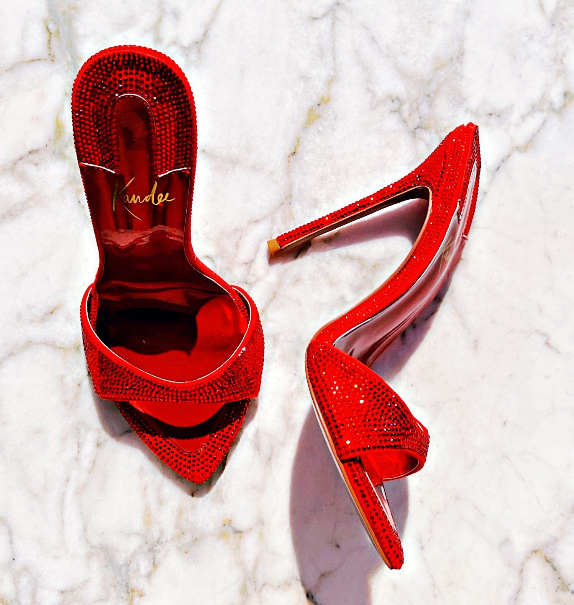 AMOUR RUBIS CRYSTAL MULES - Kandee