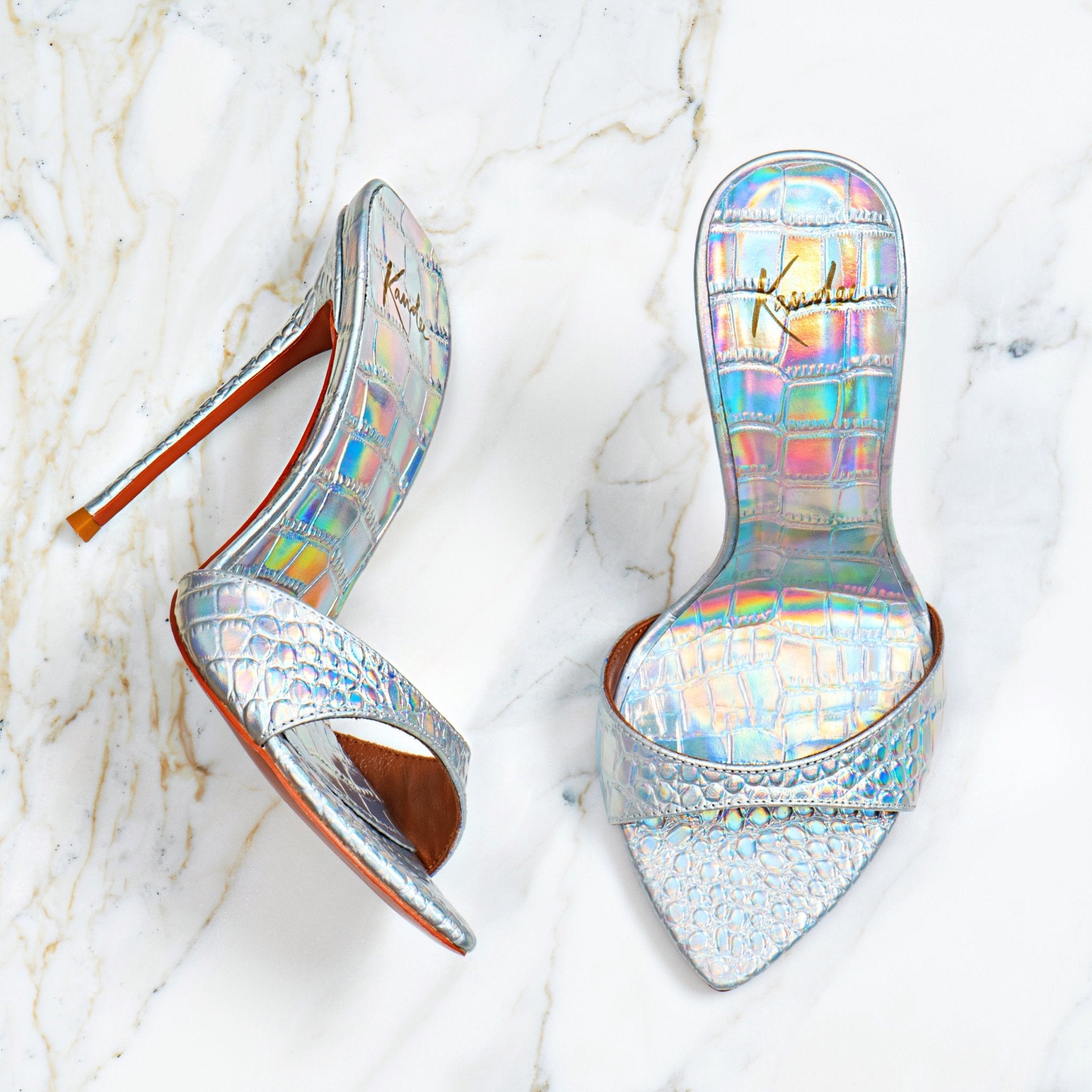 Aurora Borealis Croc Mules - Kandee