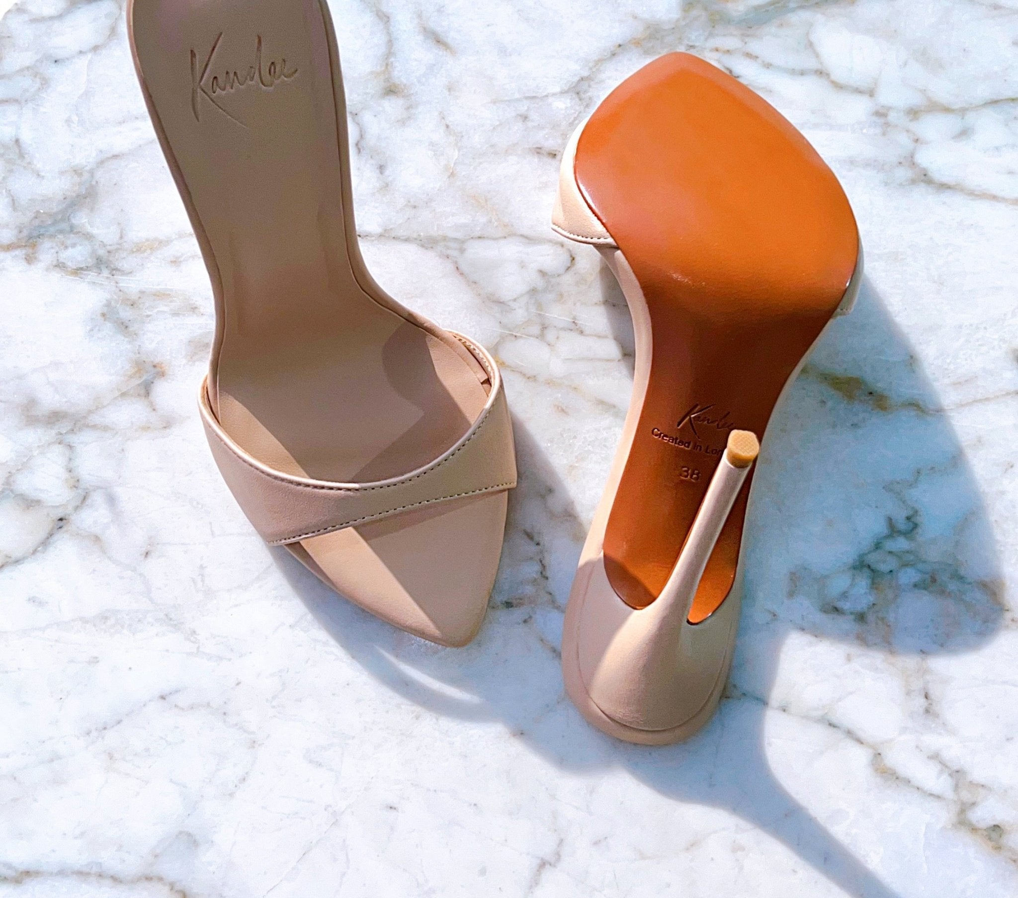 Poudre Leather Mules - Kandee