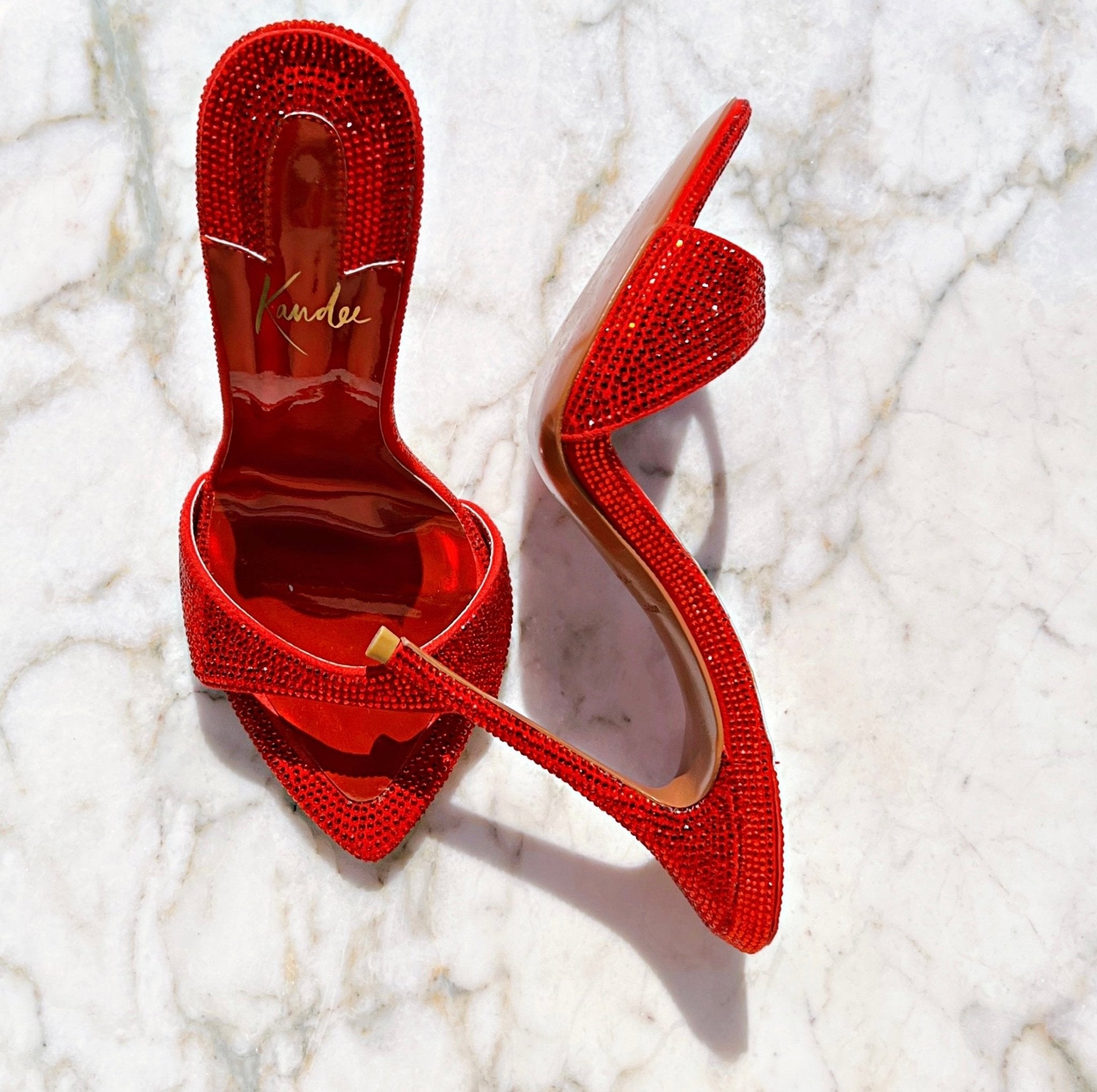 AMOUR RUBIS CRYSTAL MULES - Kandee