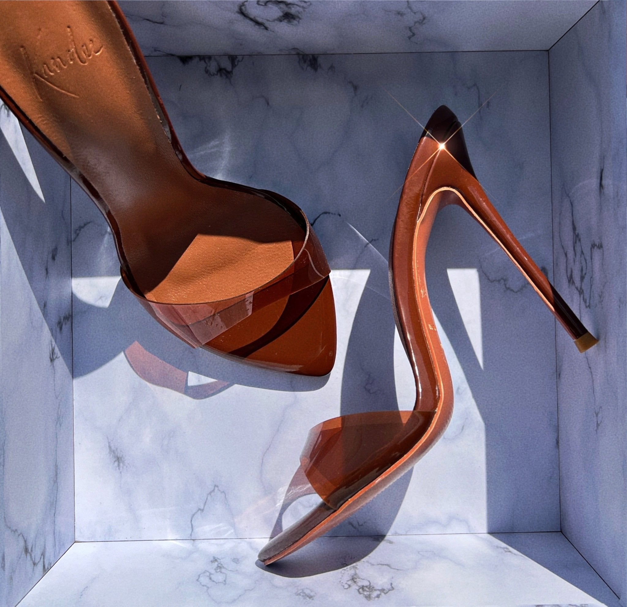 Le Chocolat Patent Mules *As Seen On Khloe Kardashain - Kandee