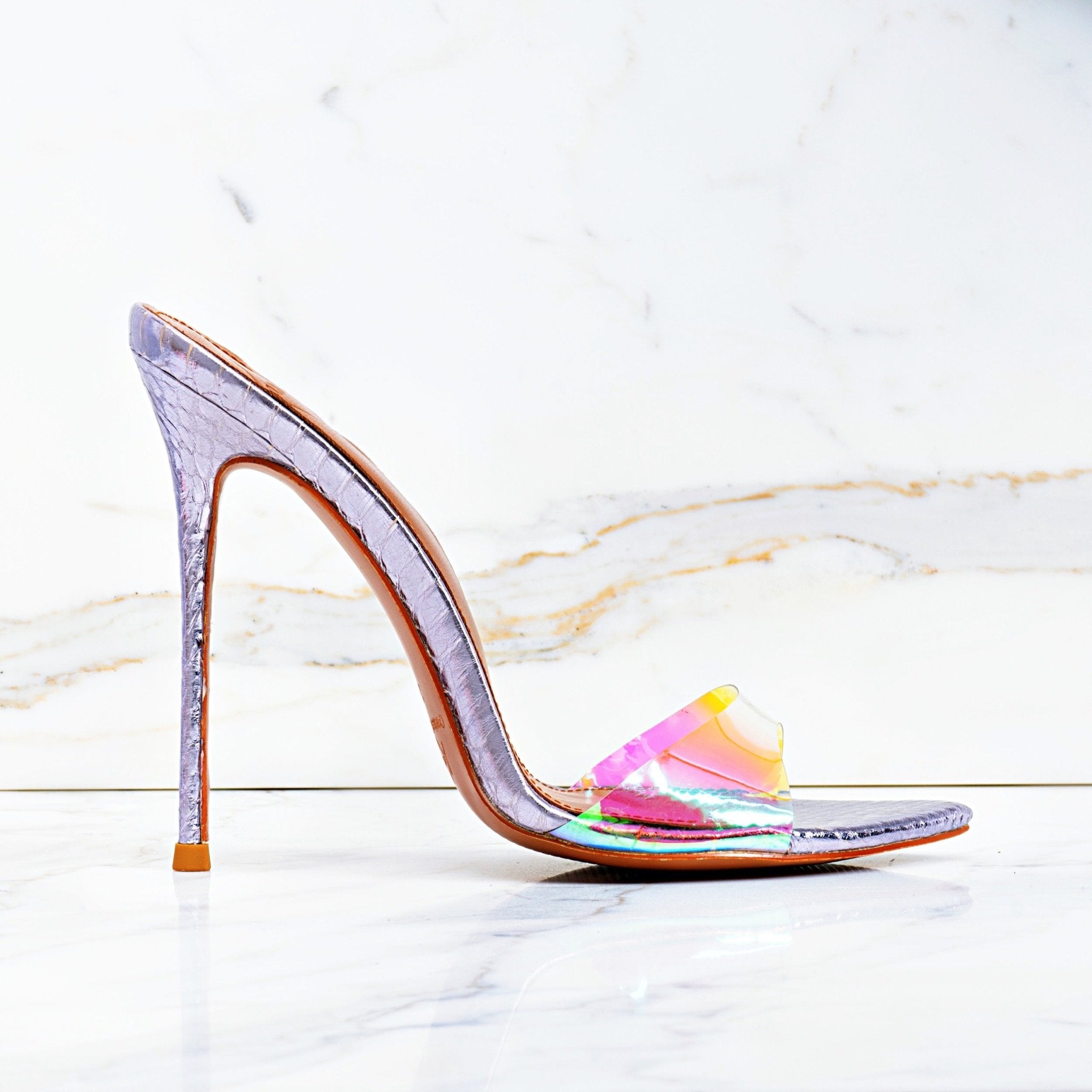 Aurora Prism Snake Mules - Kandee